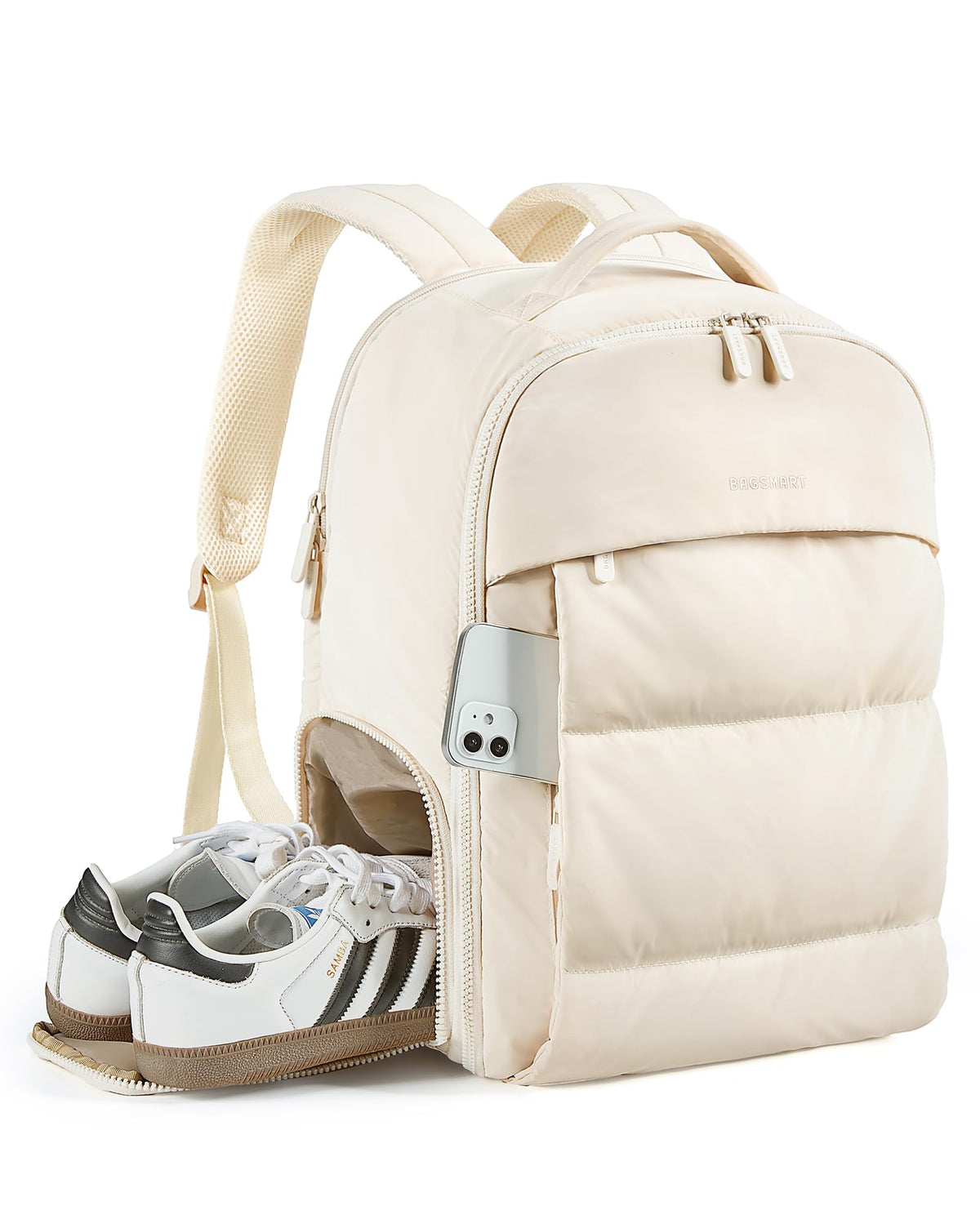 BAGSMART Travel Backpack for Women, Gym Backpack with Shoe Compartment
