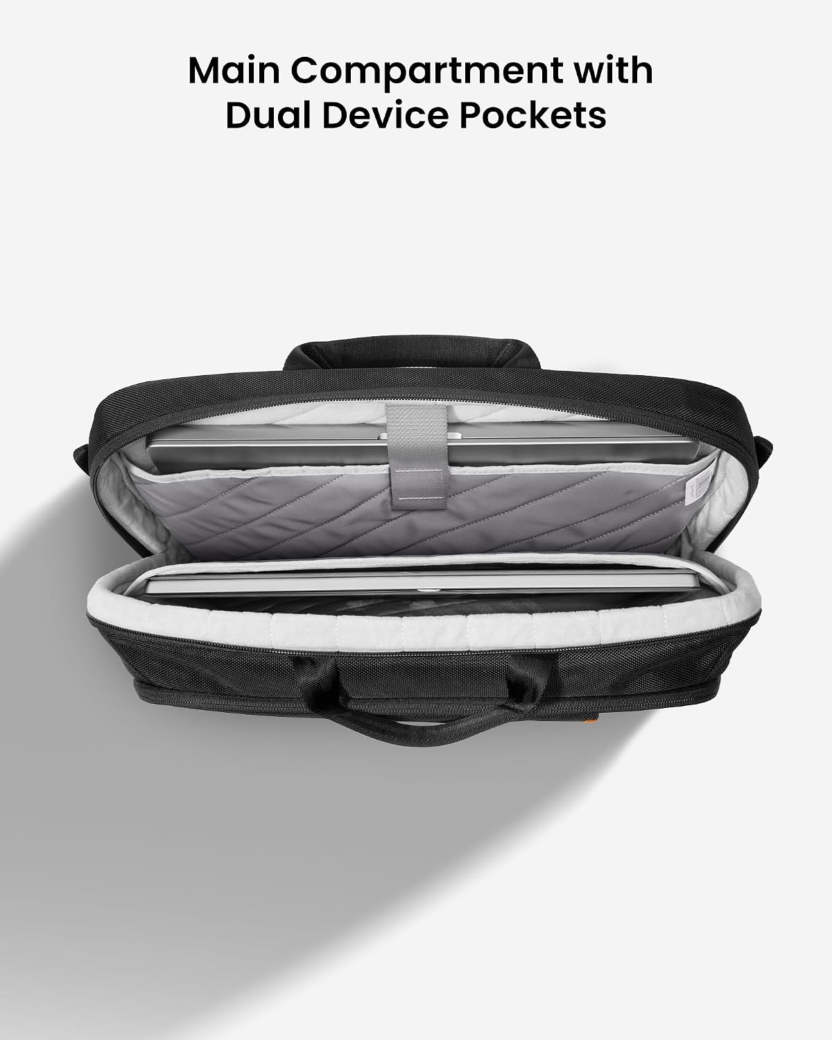 tomtoc 16-inch Dual Compartment Protective Laptop Briefcase for 2 Laptops