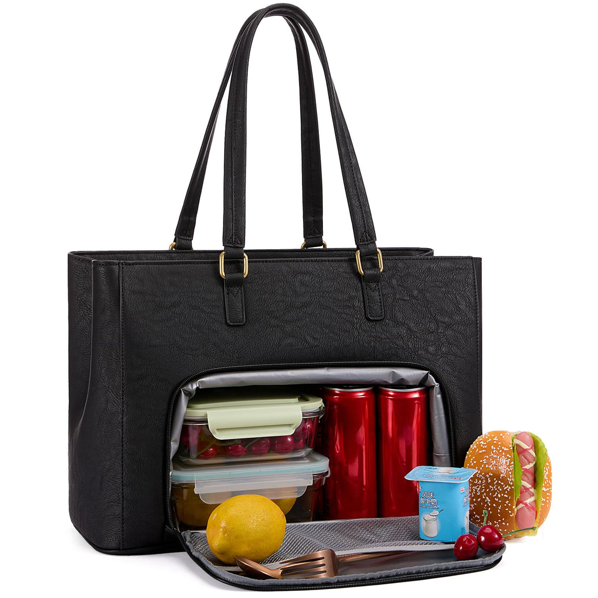 LOVEVOOK Laptop Tote Bag for Women,Leather Work Computer Briefcase Bag