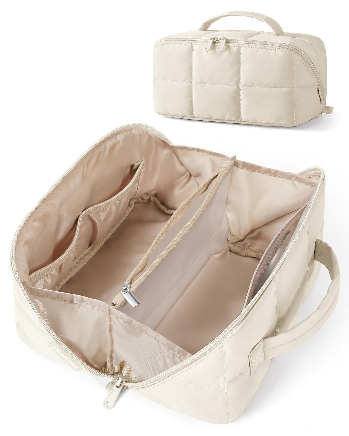 BAGSMART Travel Makeup Bag, Large Capacity Cosmetic Organizer for Women
