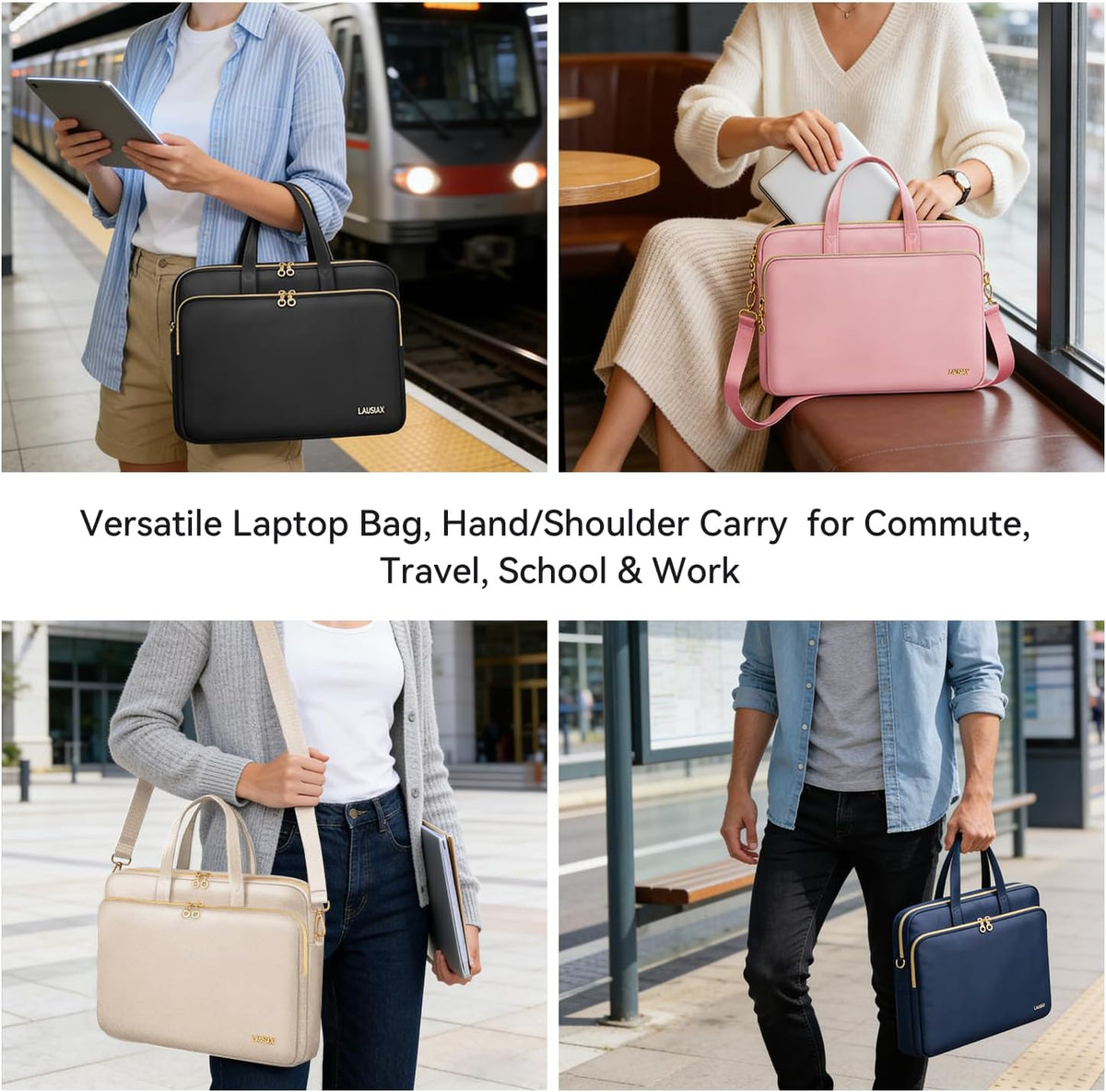 Laptop Bag Case for Women Men Messenger Briefcase Bag, 17 17.3 Inch