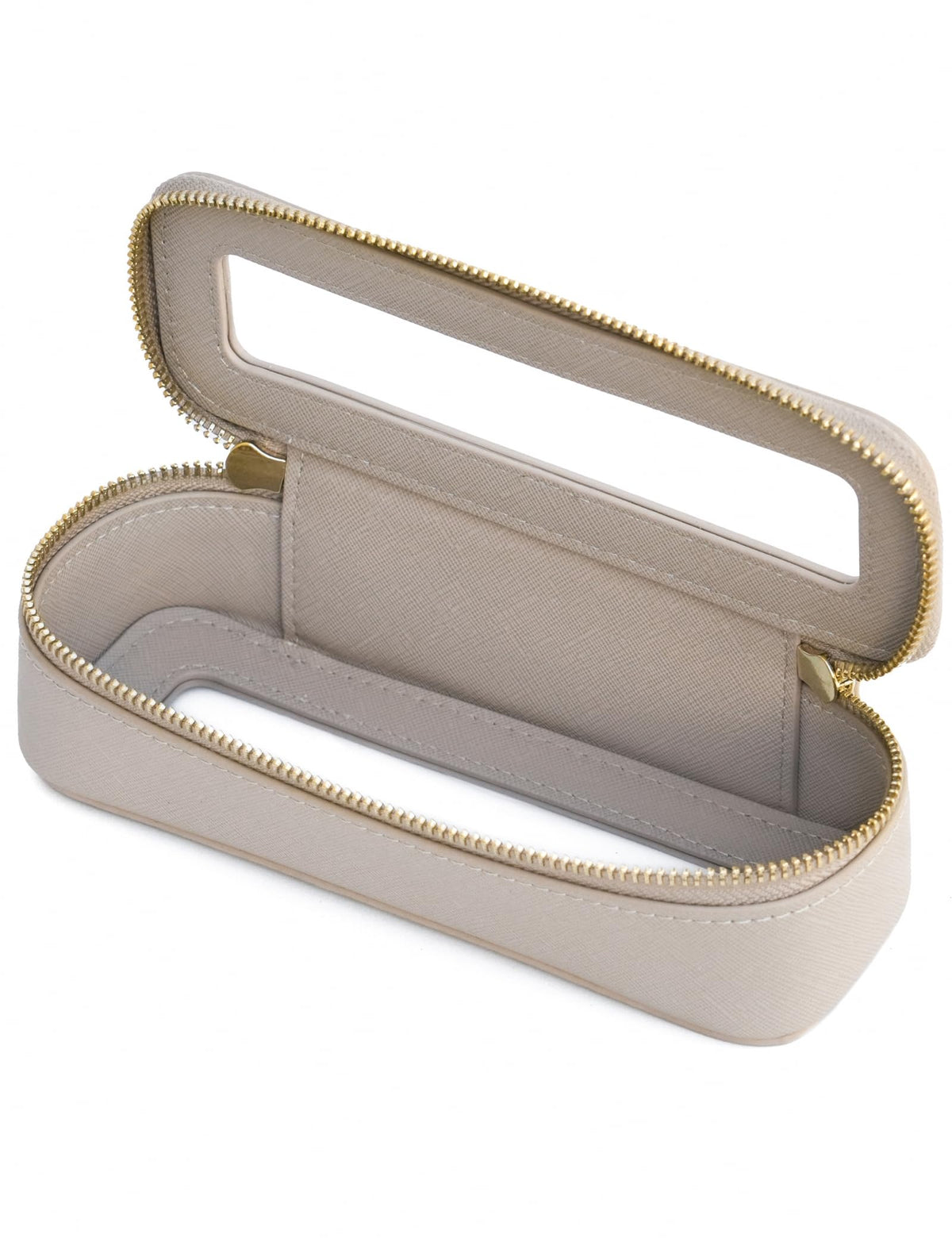 Popvibe Clear Makeup Bag Travel Cosmetic Case Transparent Toiletry Bag with Zipper, Portable Make Up Organizer Traveling Compact Car Bag for Essentials, Gold, Large