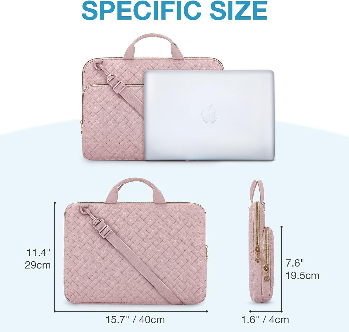 BAGSMART Laptop Sleeve Case with Handle Protective Water-Resistant