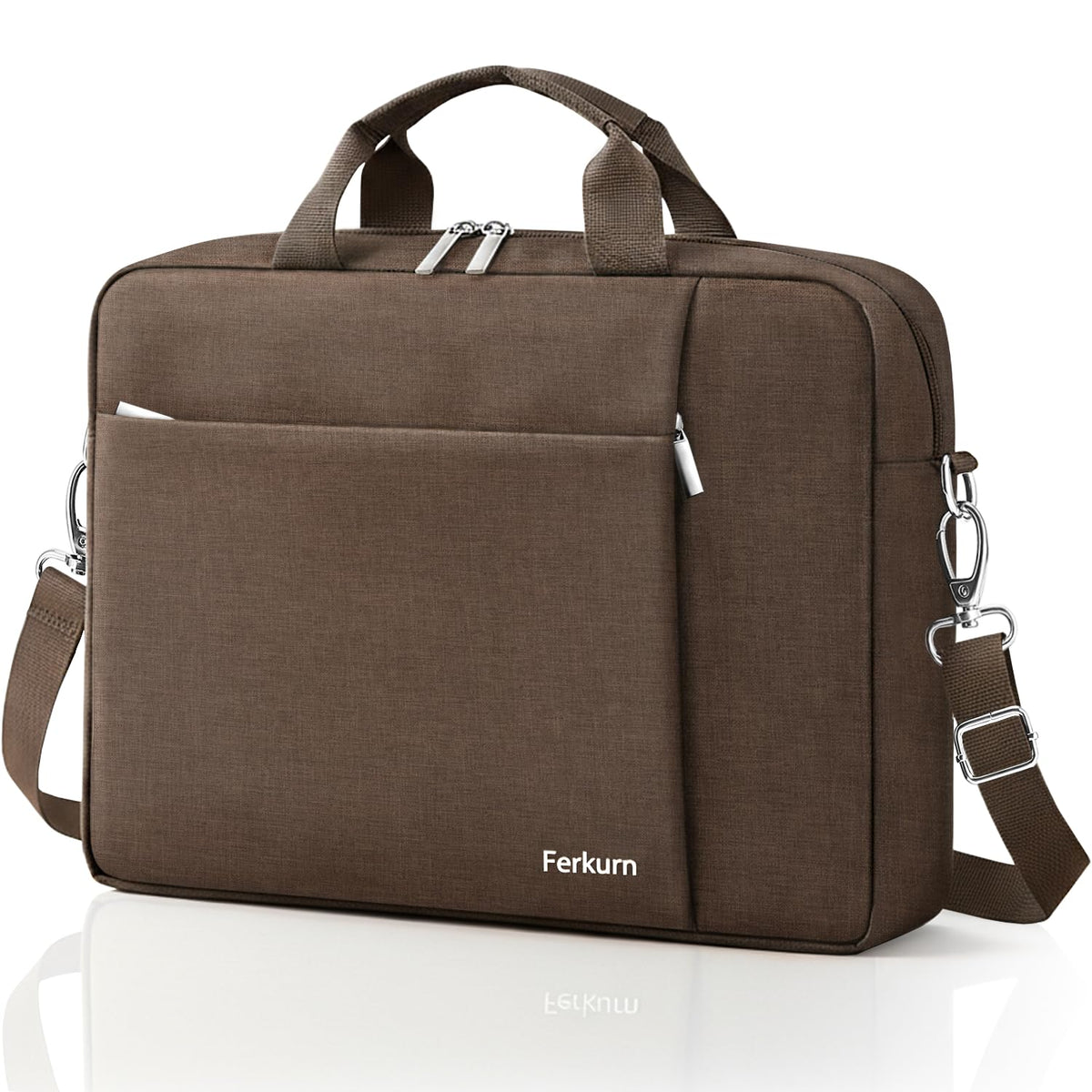 Ferkurn 17 17.3 Inch Laptop Bag Case Women Men Compatible with HP OmniBook Envy Omen Pavilion/LG Gram/Dell Inspiron Precision/Yoga ThinkPad, Carrying Briefcase Messenger Computer Bag 18 inch, Grey