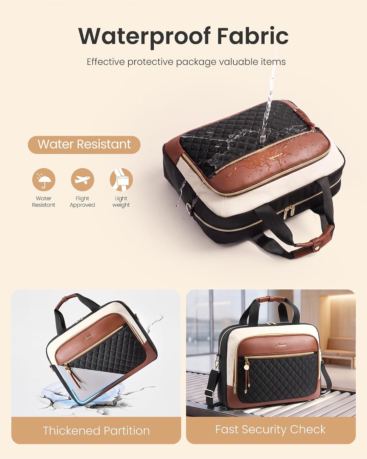 LOVEVOOK Laptop Briefcase for Women, Computer Messenger Shoulder Bags