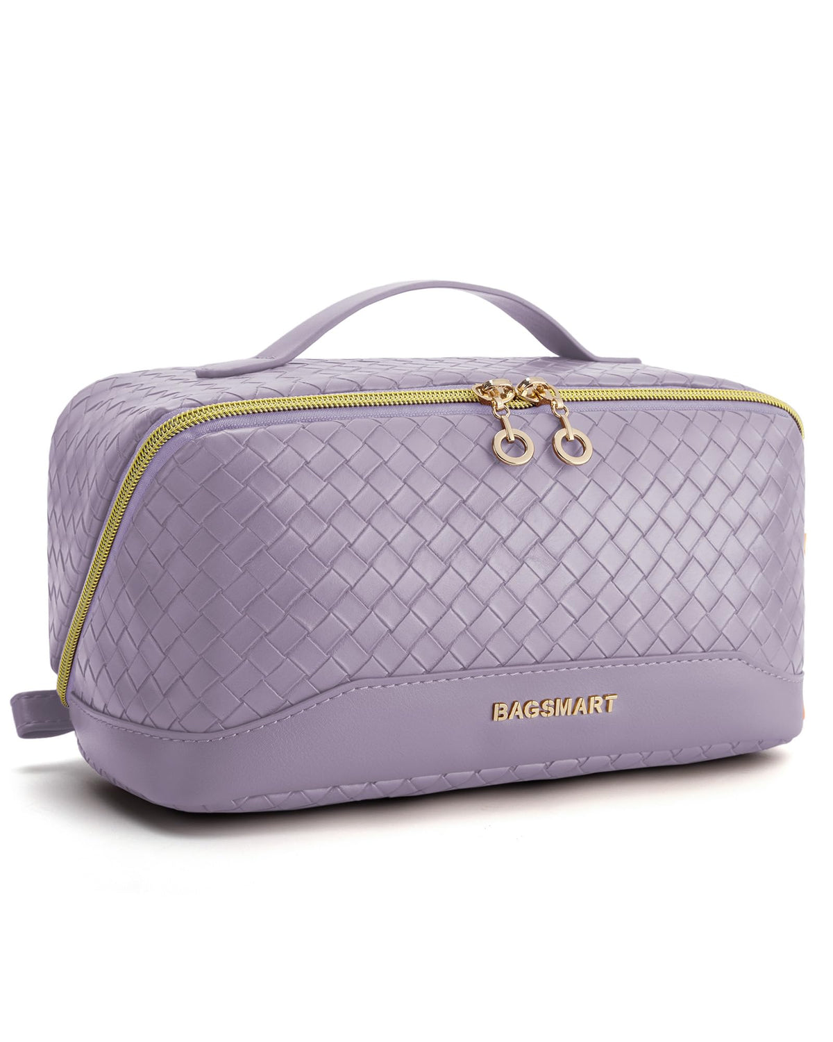 BAGSMART Puffy Travel Makeup Bag Toiletry Bag for Women, Black