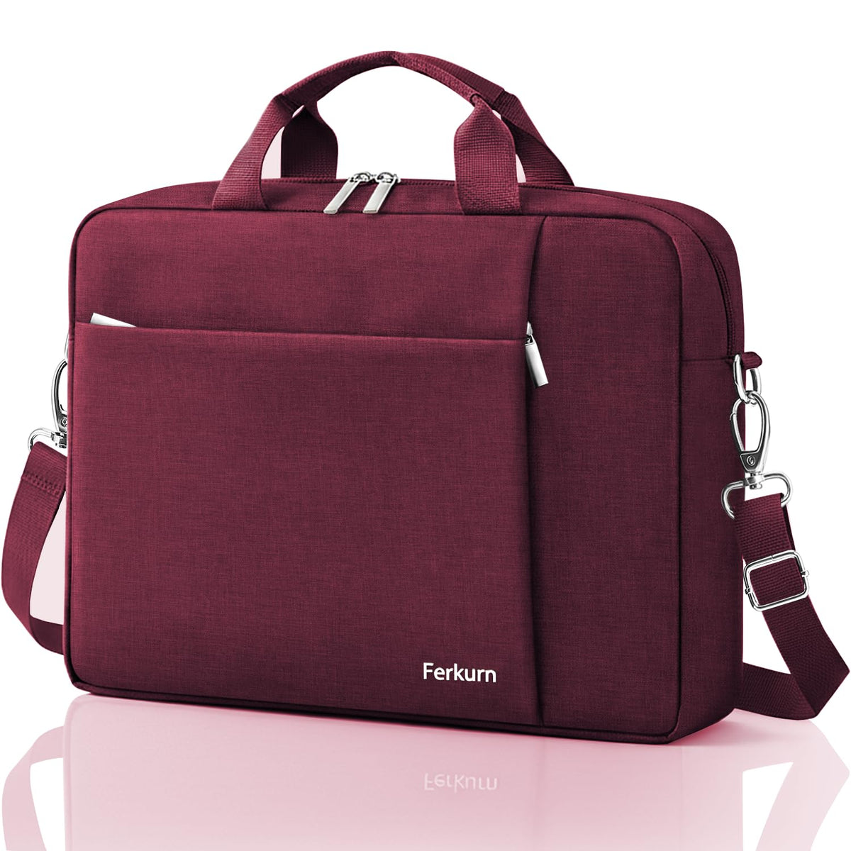 Ferkurn 17 17.3 Inch Laptop Bag Case Women Men Compatible with HP OmniBook Envy Omen Pavilion/LG Gram/Dell Inspiron Precision/Yoga ThinkPad, Carrying Briefcase Messenger Computer Bag 18 inch, Grey