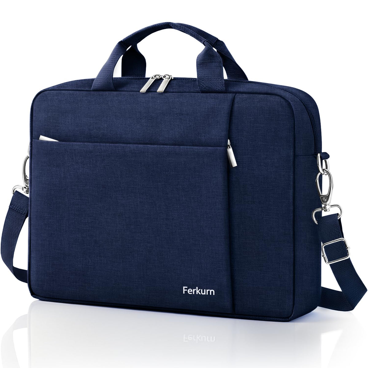 Ferkurn 17 17.3 Inch Laptop Bag Case Women Men Compatible with HP OmniBook Envy Omen Pavilion/LG Gram/Dell Inspiron Precision/Yoga ThinkPad, Carrying Briefcase Messenger Computer Bag 18 inch, Grey