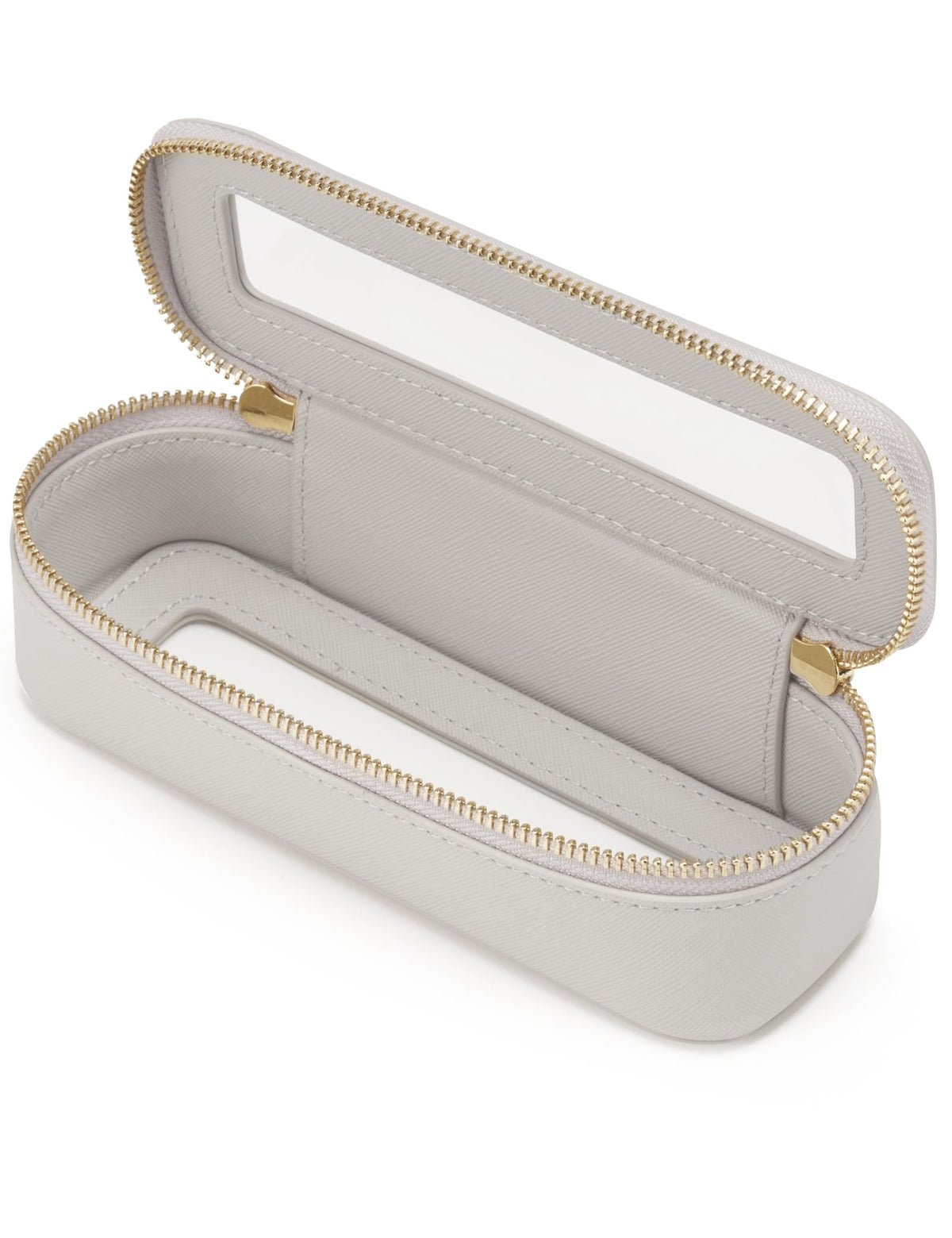 Popvibe Clear Makeup Bag Travel Cosmetic Case Transparent Toiletry Bag with Zipper, Portable Make Up Organizer Traveling Compact Car Bag for Essentials, Gold, Large
