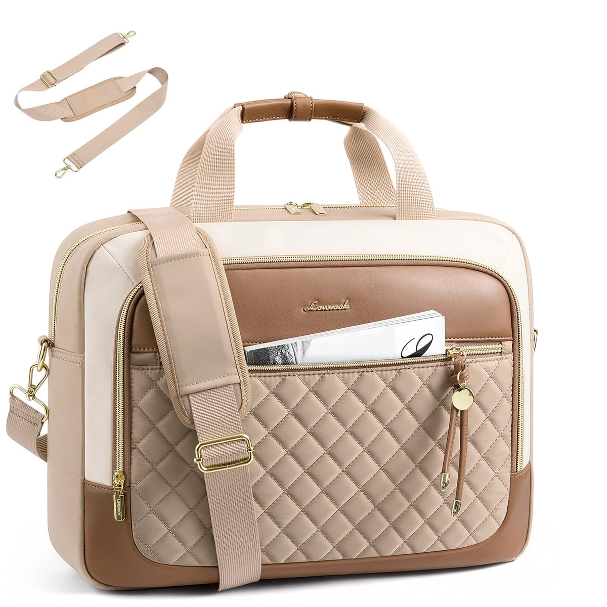 LOVEVOOK Laptop Briefcase for Women, Computer Messenger Shoulder Bags
