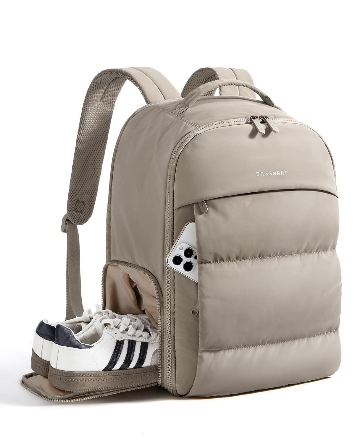 BAGSMART Travel Backpack for Women, Gym Backpack with Shoe Compartment