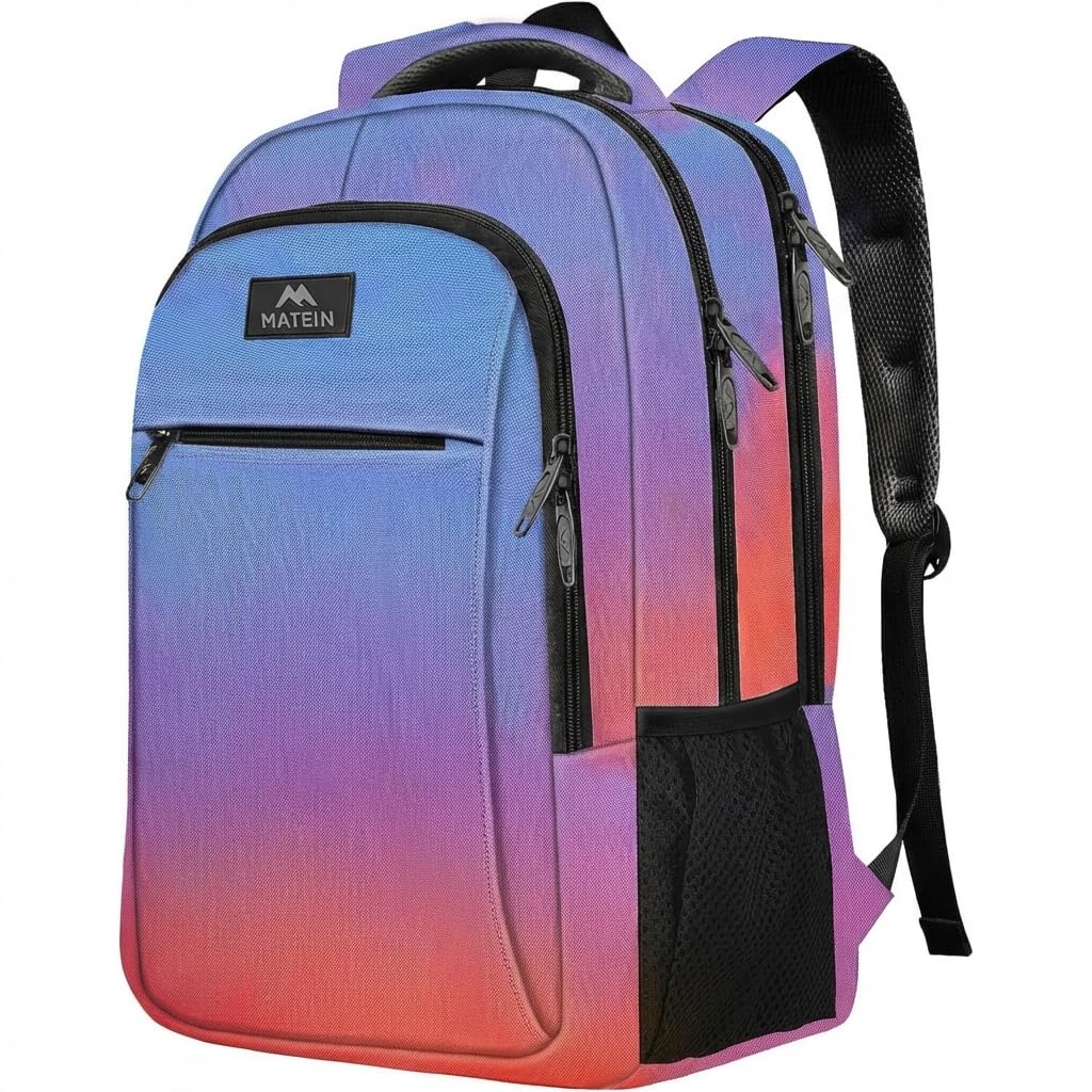 MATEIN Travel Laptop Backpack, 15.6 Inch College School Computer Bag, Grey