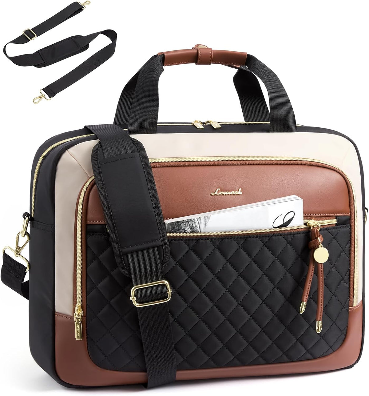 LOVEVOOK Laptop Briefcase for Women, Computer Messenger Shoulder Bags
