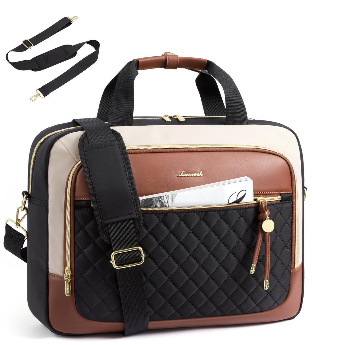 LOVEVOOK Laptop Briefcase for Women, Computer Messenger Shoulder Bags