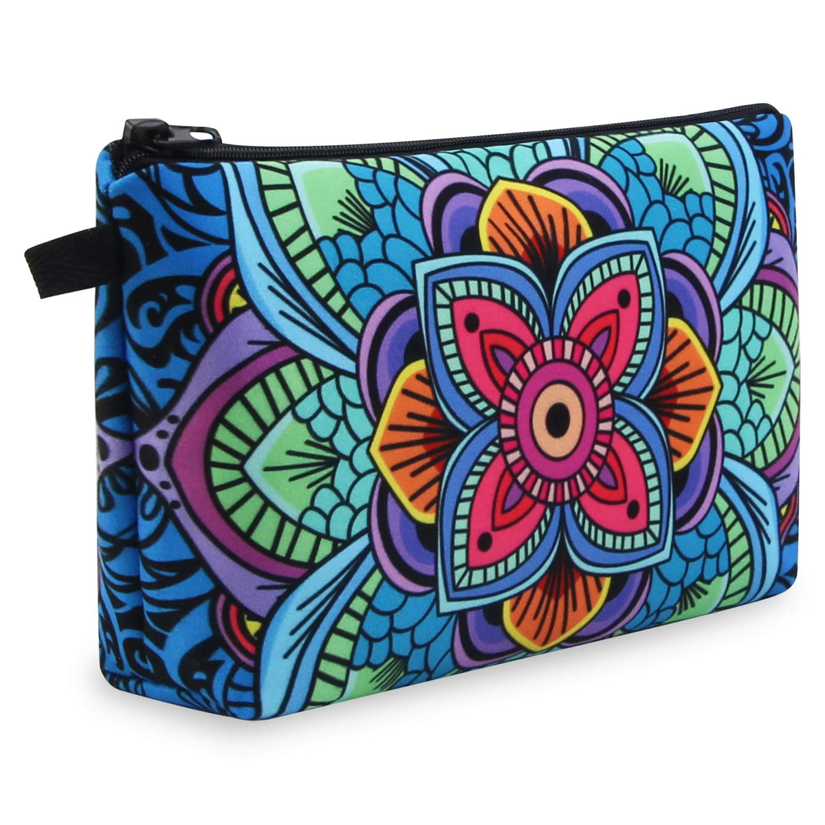 MAGEFY Makeup Bag 6 Styles Portable Travel Cosmetic Bag for Women Flower Patterns Zipper Pouch Sloth Gifts Makeup Pouch with Black Zipper (6 packs)