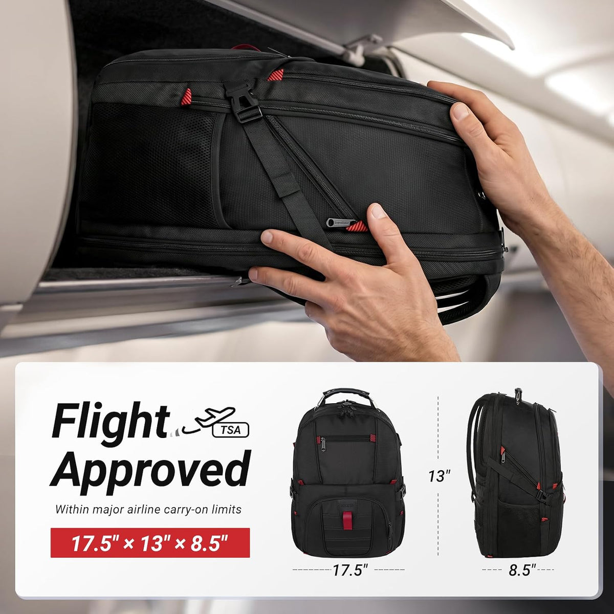 YOREPEK Large Laptop Backpack for Men, Heavy Duty Travel Backpack