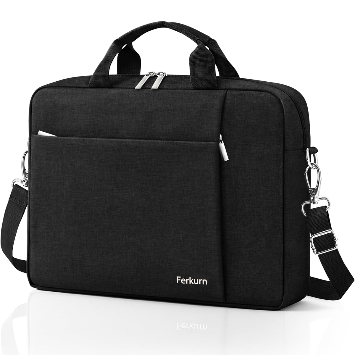Ferkurn 17 17.3 Inch Laptop Bag Case Women Men Compatible with HP OmniBook Envy Omen Pavilion/LG Gram/Dell Inspiron Precision/Yoga ThinkPad, Carrying Briefcase Messenger Computer Bag 18 inch, Grey