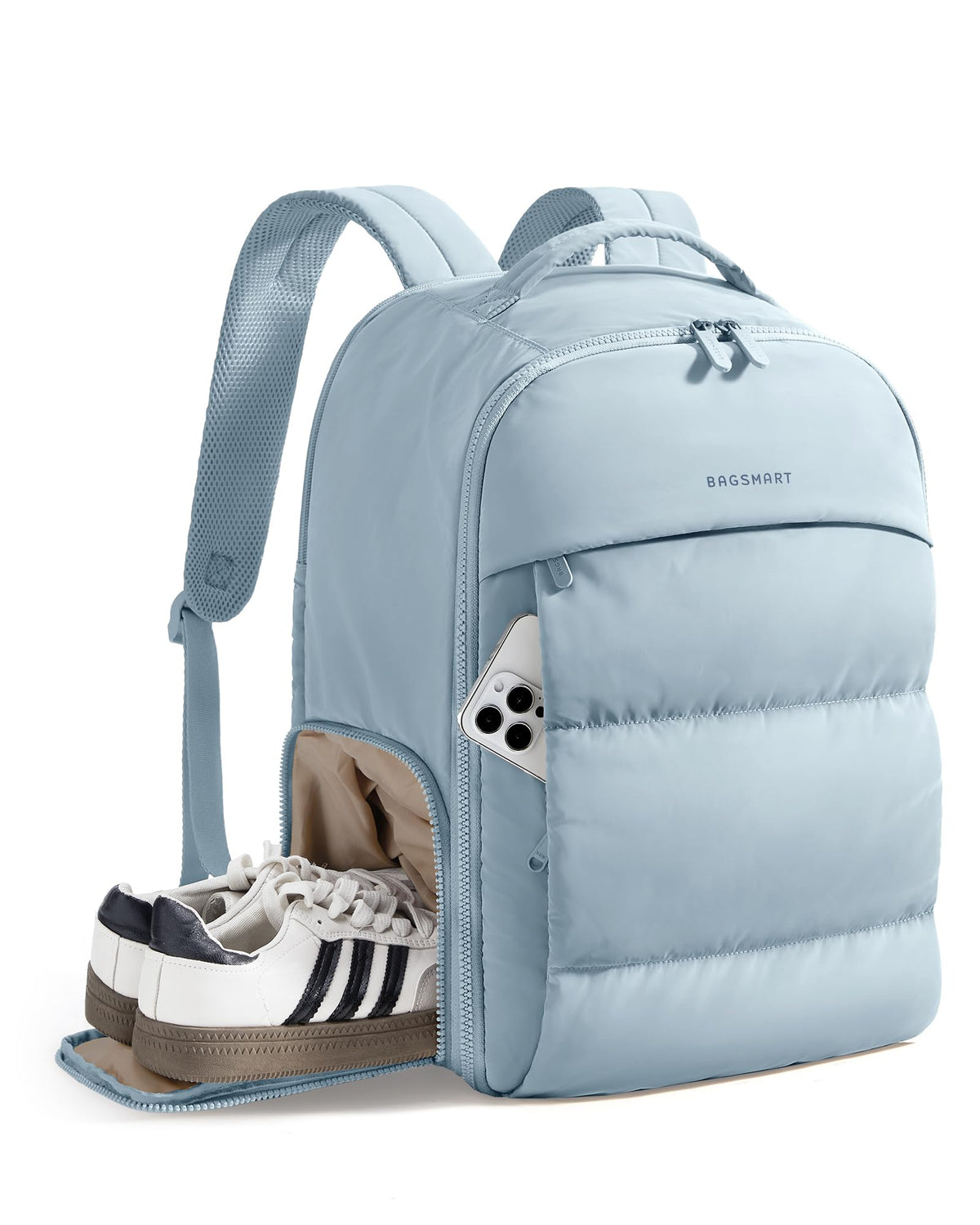 BAGSMART Travel Backpack for Women, Gym Backpack with Shoe Compartment