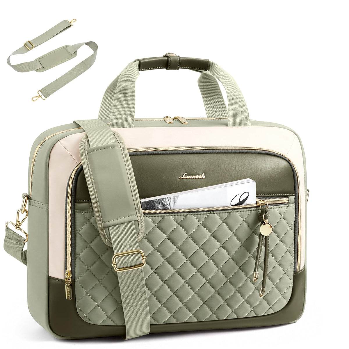 LOVEVOOK Laptop Briefcase for Women, Computer Messenger Shoulder Bags