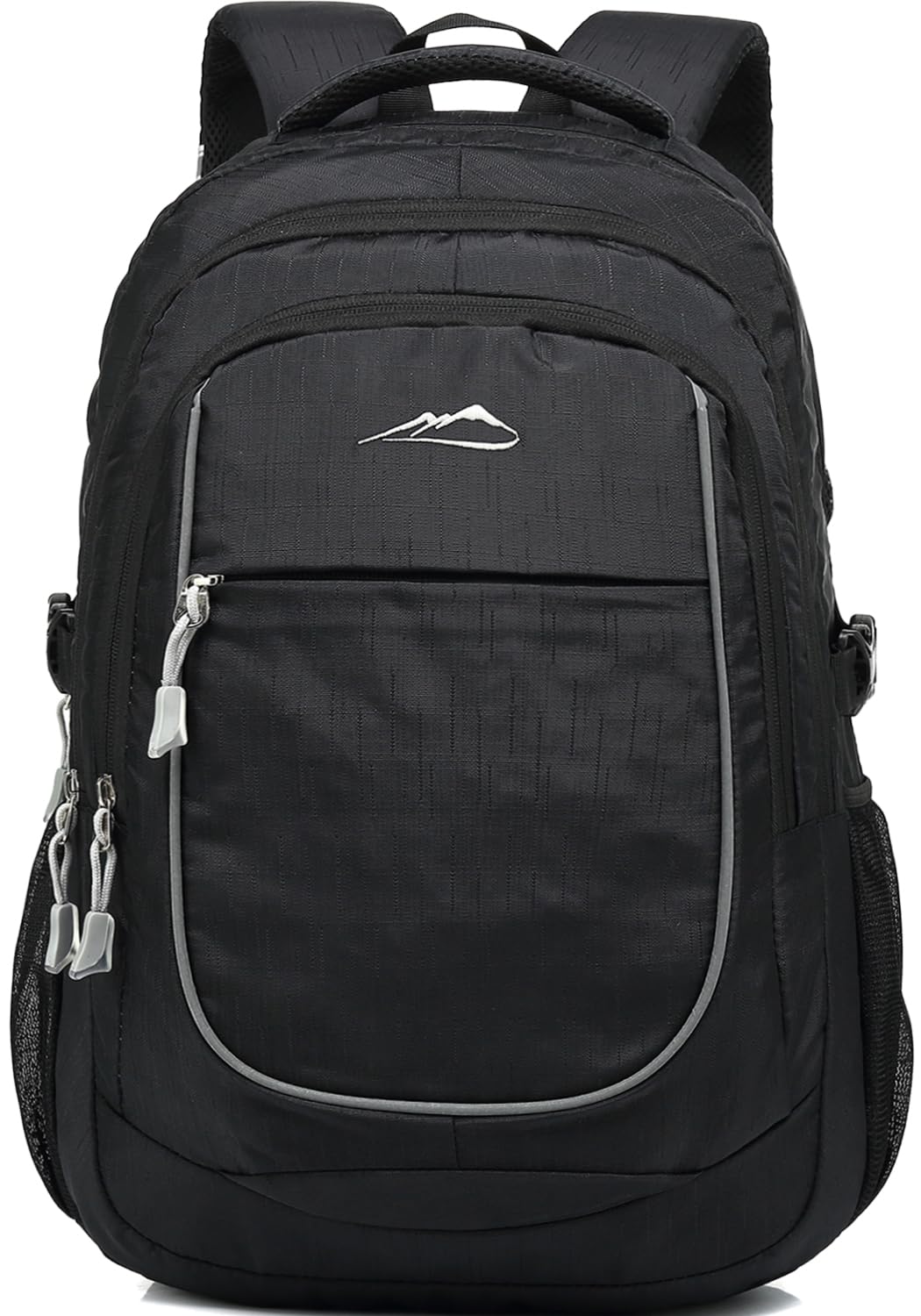 ProEtrade Backpack Bookbag for College Sturdy Travel Business Hiking Fit Laptop Up to 15.6 Inch Multi Compartment Gifts for Men Women Night Light Reflective (Black)