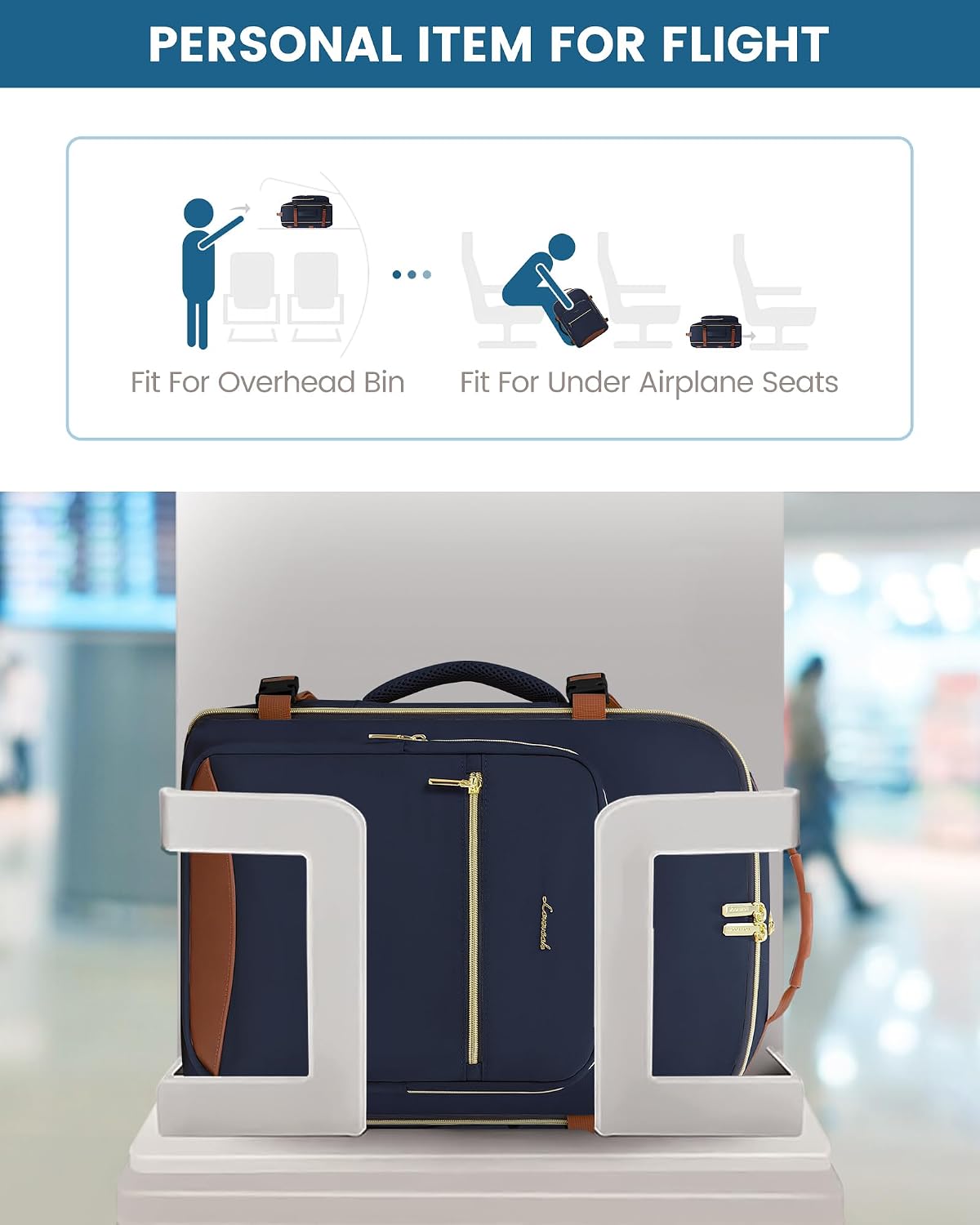 LOVEVOOK 40L Travel Backpack Flight Approved Carry on Backpack,3 Packing Cubes,Waterproof Personal Item Travel Bag,TSA Carry on Luggage Suitcase Travel Essentials,Gifts for Women & Men,fits 17" Laptop