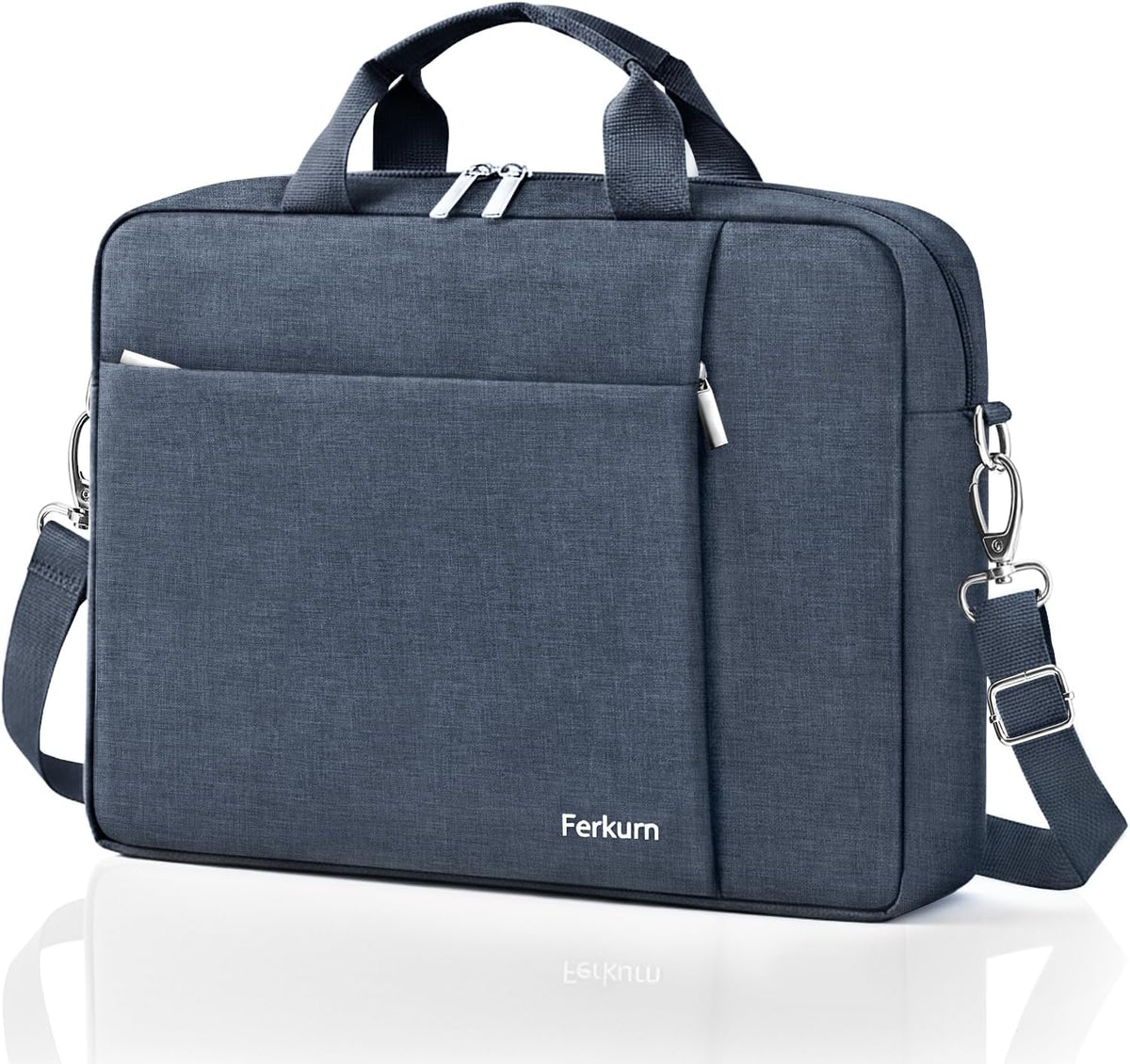 Ferkurn 17 17.3 Inch Laptop Bag Case Women Men Compatible with HP OmniBook Envy Omen Pavilion/LG Gram/Dell Inspiron Precision/Yoga ThinkPad, Carrying Briefcase Messenger Computer Bag 18 inch, Grey