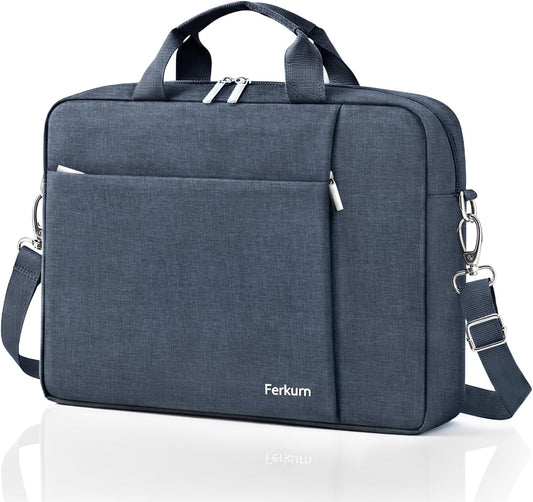 Ferkurn 17 17.3 Inch Laptop Bag Case Women Men Compatible with HP OmniBook Envy Omen Pavilion/LG Gram/Dell Inspiron Precision/Yoga ThinkPad, Carrying Briefcase Messenger Computer Bag 18 inch, Grey