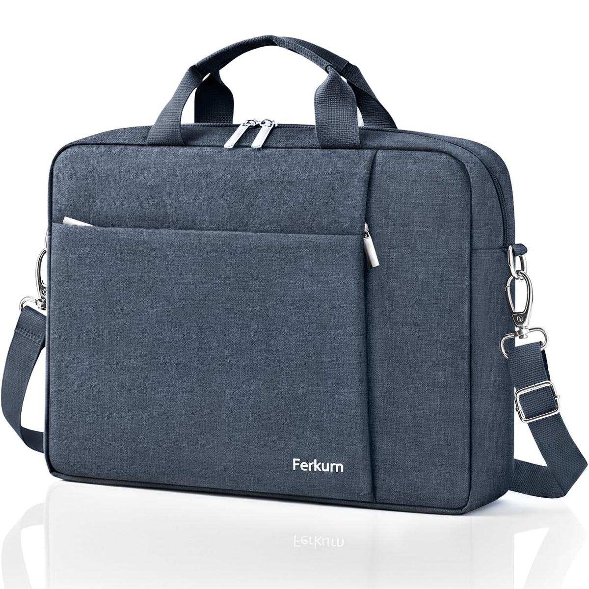 Ferkurn 17 17.3 Inch Laptop Bag Case Women Men Compatible with HP OmniBook Envy Omen Pavilion/LG Gram/Dell Inspiron Precision/Yoga ThinkPad, Carrying Briefcase Messenger Computer Bag 18 inch, Grey