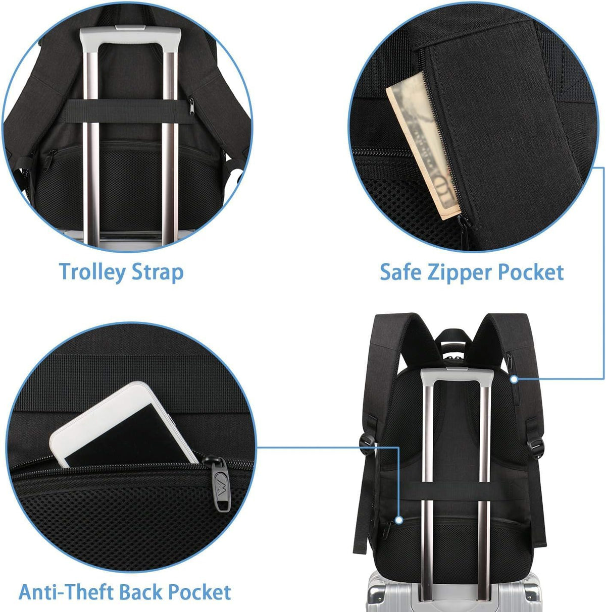 MATEIN Backpack for School, Expandable College Backpack for Boys Girl