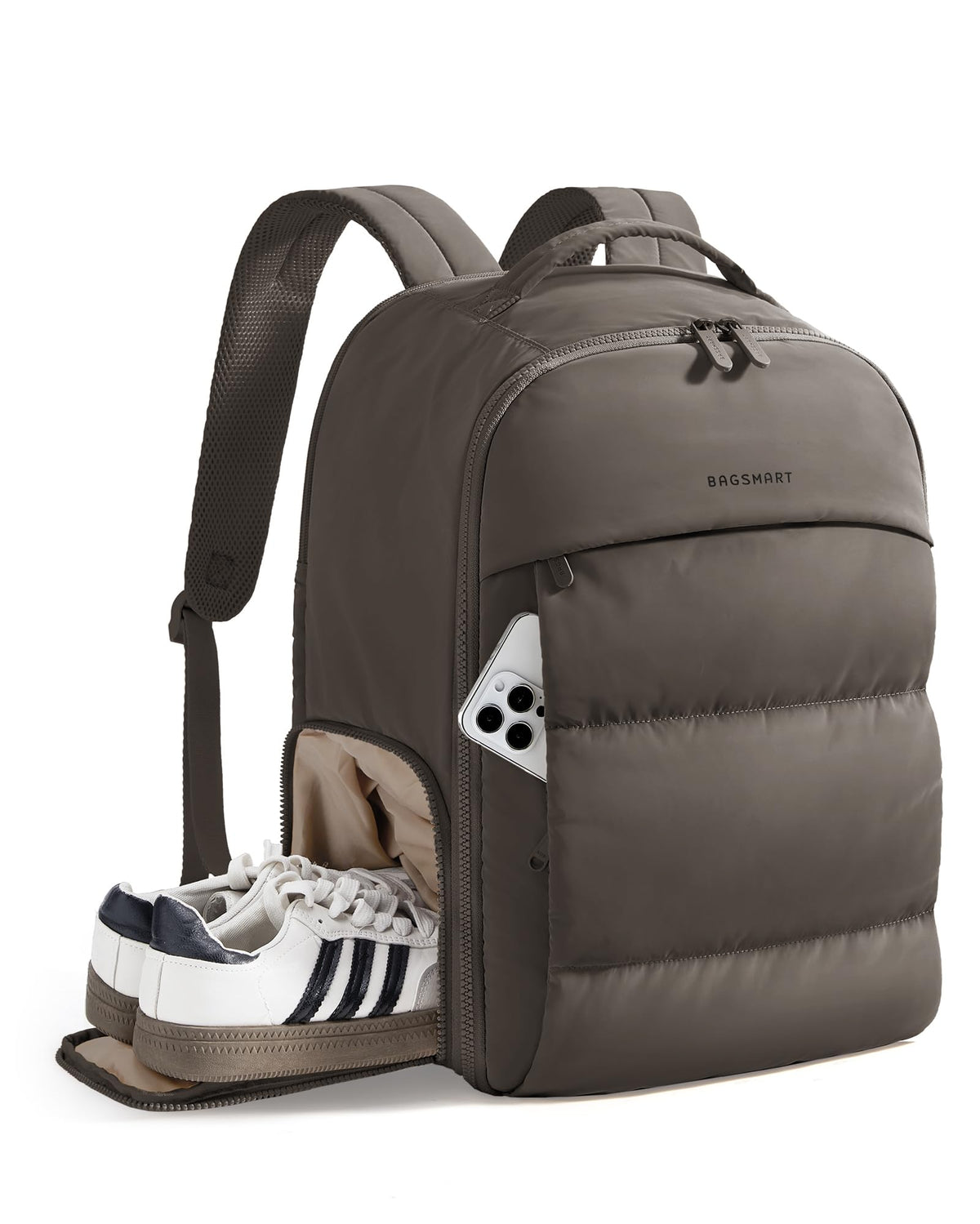 BAGSMART Travel Backpack for Women, Gym Backpack with Shoe Compartment