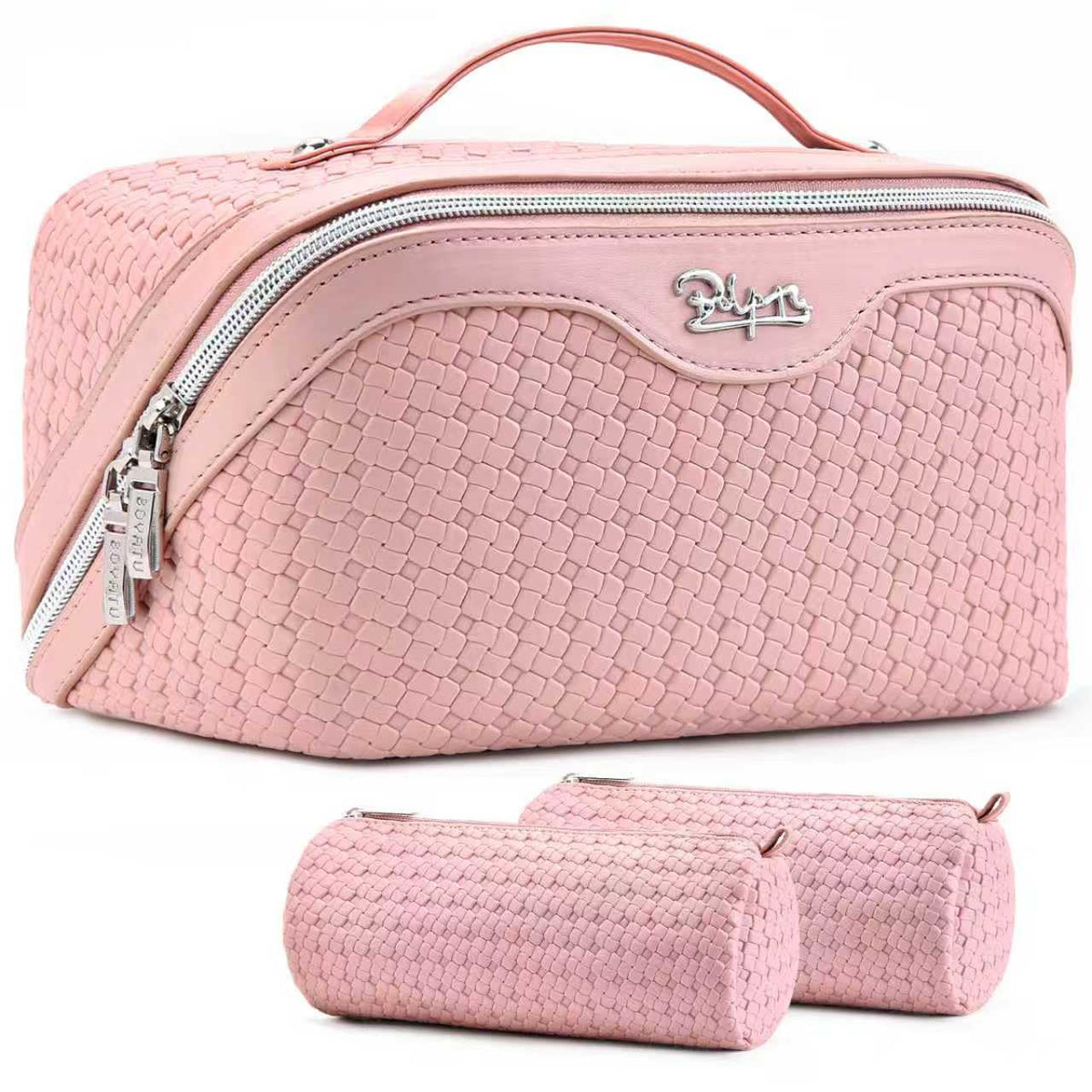 BOYATU Travel Makeup Bag Cosmetic Bags for Women: 3 Pcs Set Make up Bag