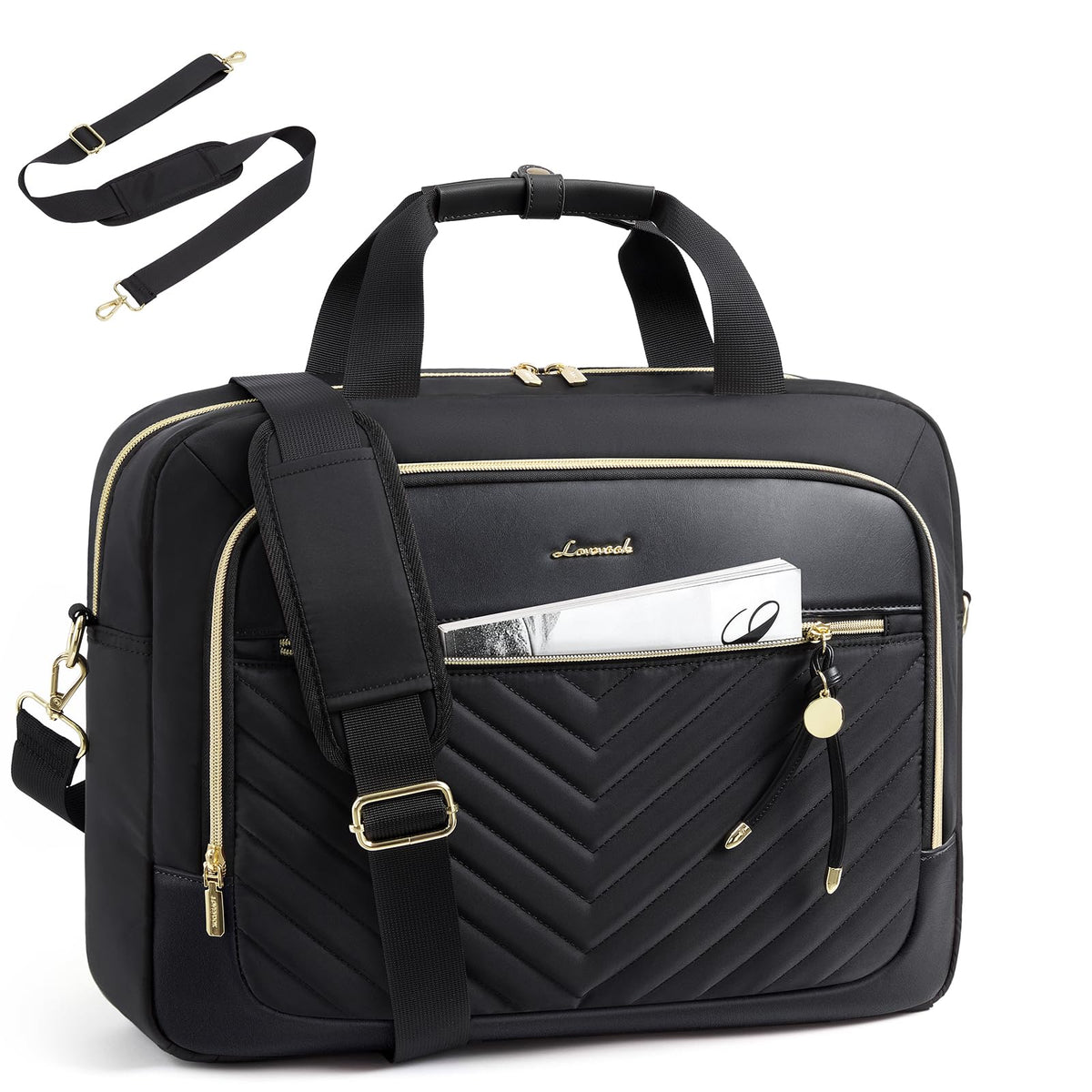 LOVEVOOK Laptop Briefcase for Women, Computer Messenger Shoulder Bags