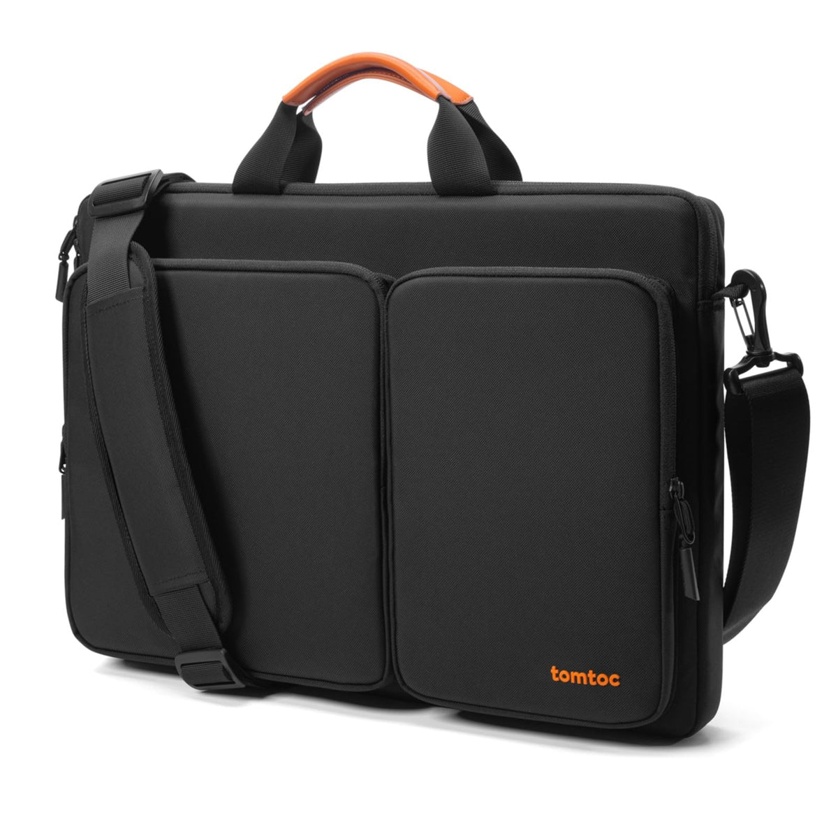 tomtoc 360° Protective Laptop Shoulder Bag for 15.6-16.2 Inch Laptop, Fit Acer Aspire 3/5/7, HP Pavilion 15.6, Dell Inspiron/XPS, ASUS ROG/TUF, Lenovo ThinkPad, Water-Resistant Accessory Case