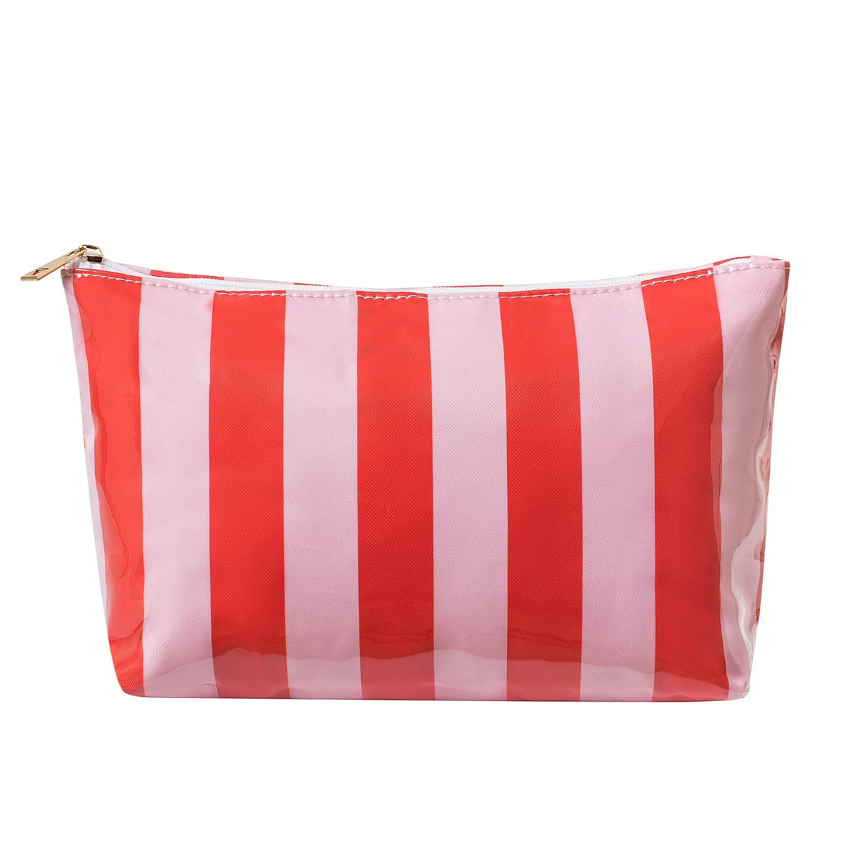 Large PVC Waterproof Striped Makeup Bag(04Pink Stripe)