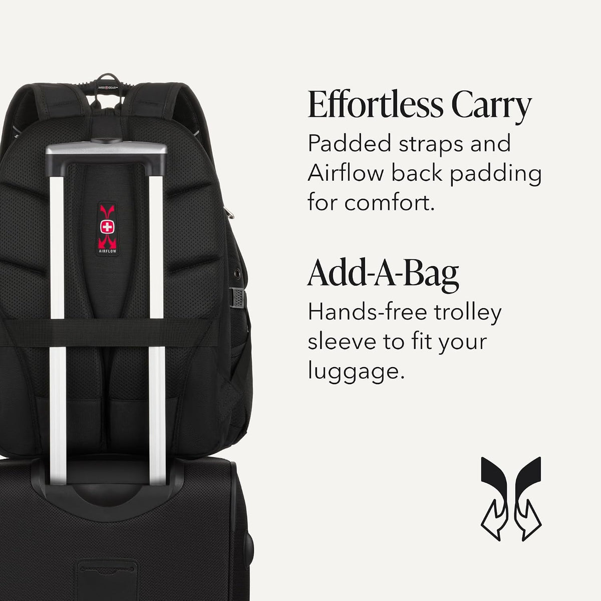 SWISSGEAR 1900 ScanSmart Laptop Backpack, Fits Most 17-Inch Laptops, TSA-Friendly Lay-Flat Design, RFID Protection, and Tablet Pocket, Black, 31L, 18.5-Inch