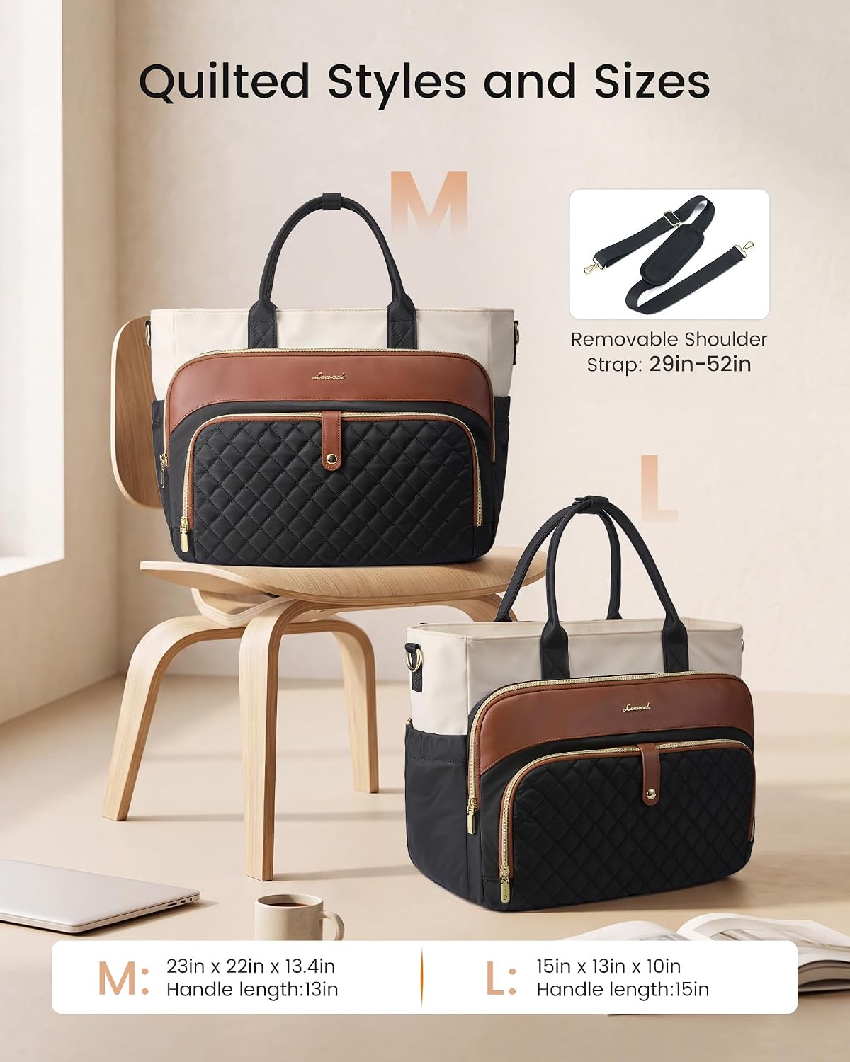 LOVEVOOK Laptop Bag for Women, Work Tote Computer Bag for Teacher Nurse