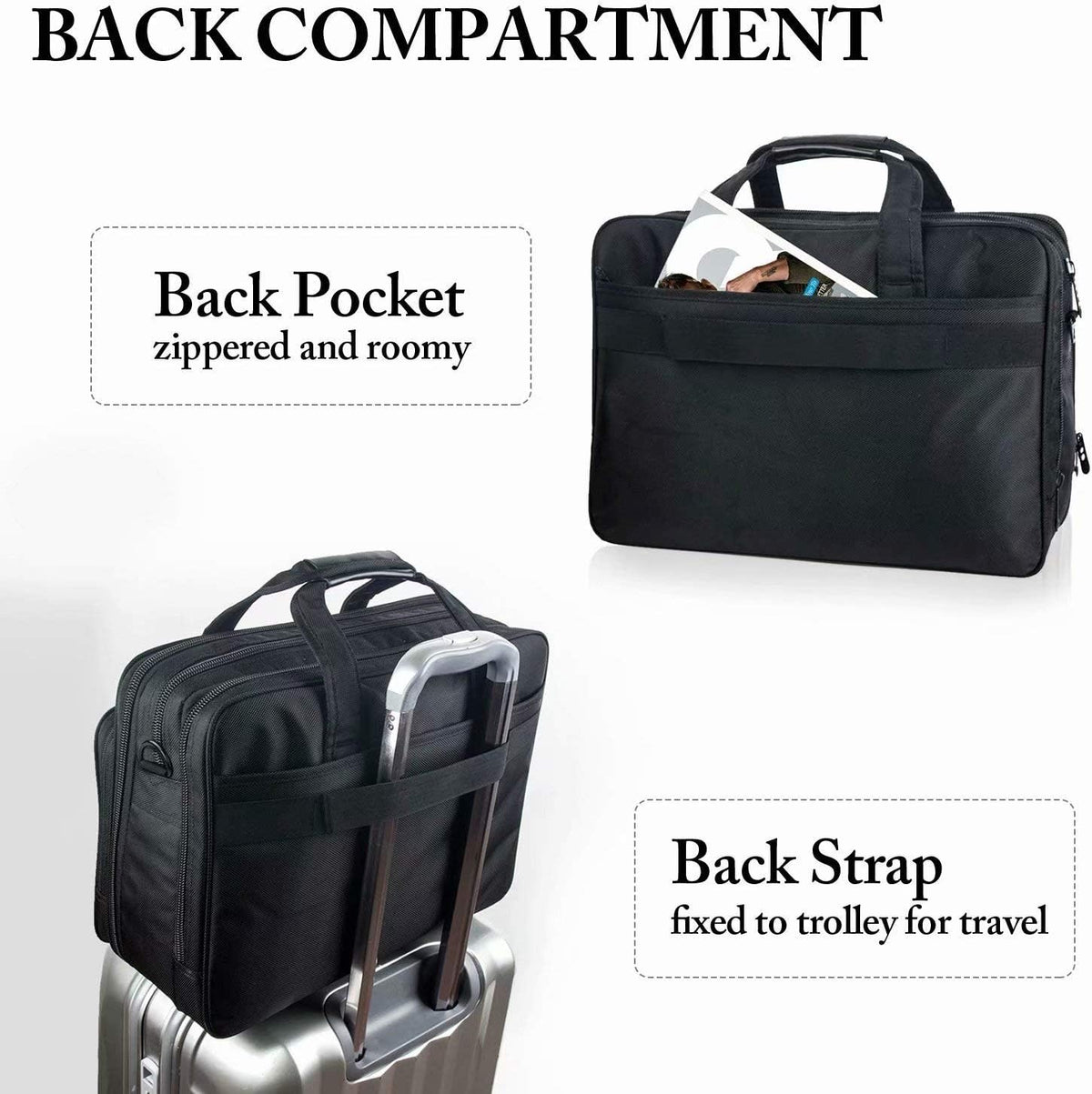 Ytonet Laptop Briefcases for Men, 17 Inch Expandable Briefcase laptop bag