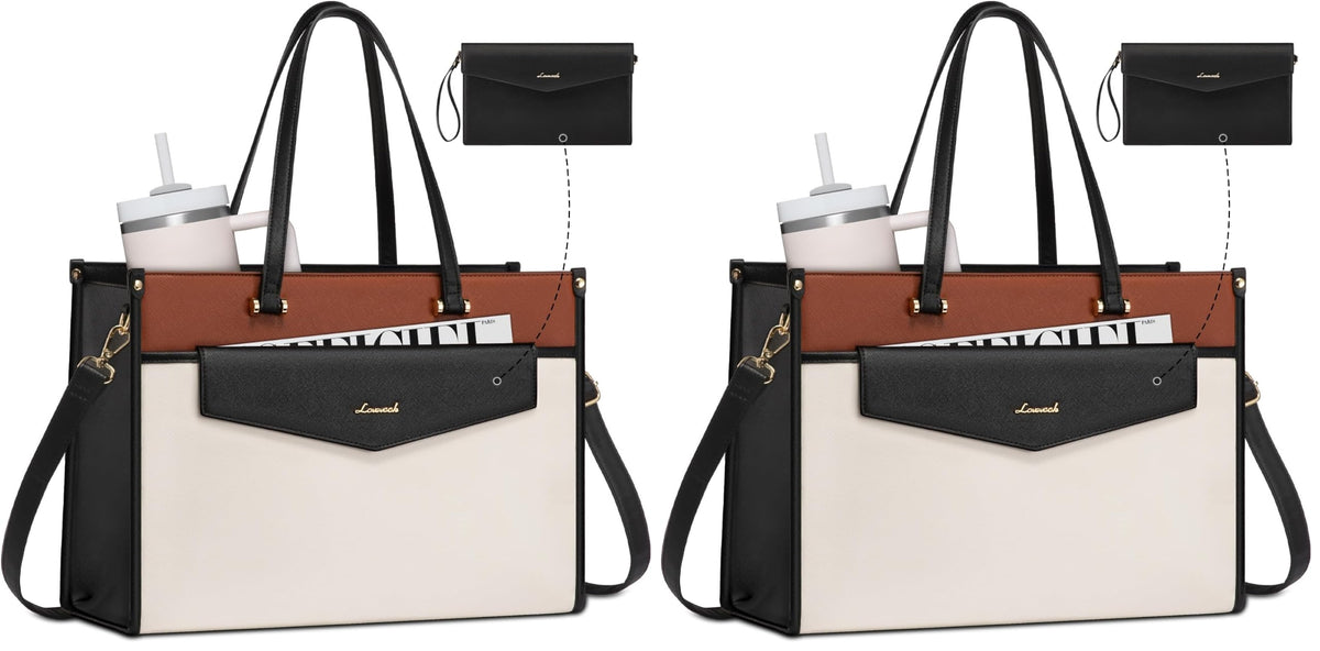 LOVEVOOK Laptop Tote Bag Women 2-in-1 Work Purse Computer Briefcase Handbag