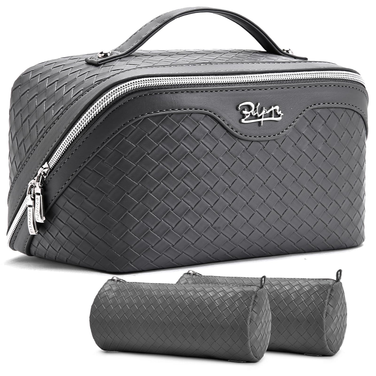 BOYATU Travel Makeup Bag Cosmetic Bags for Women: 3 Pcs Set Make up Bag