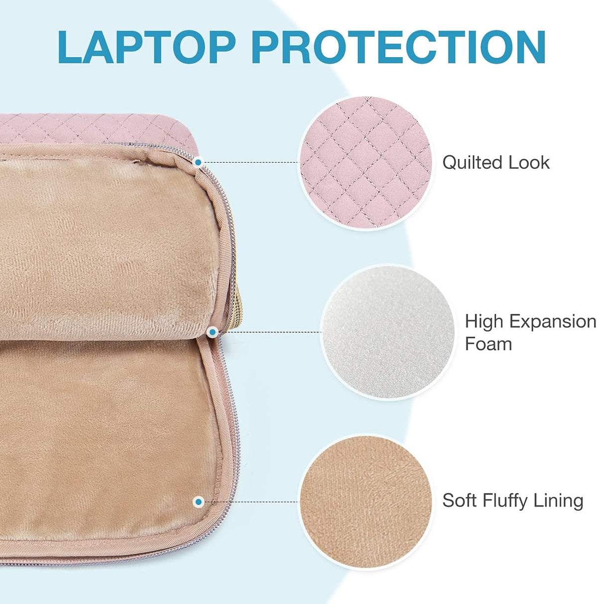 BAGSMART Laptop Sleeve Case with Handle Protective Water-Resistant