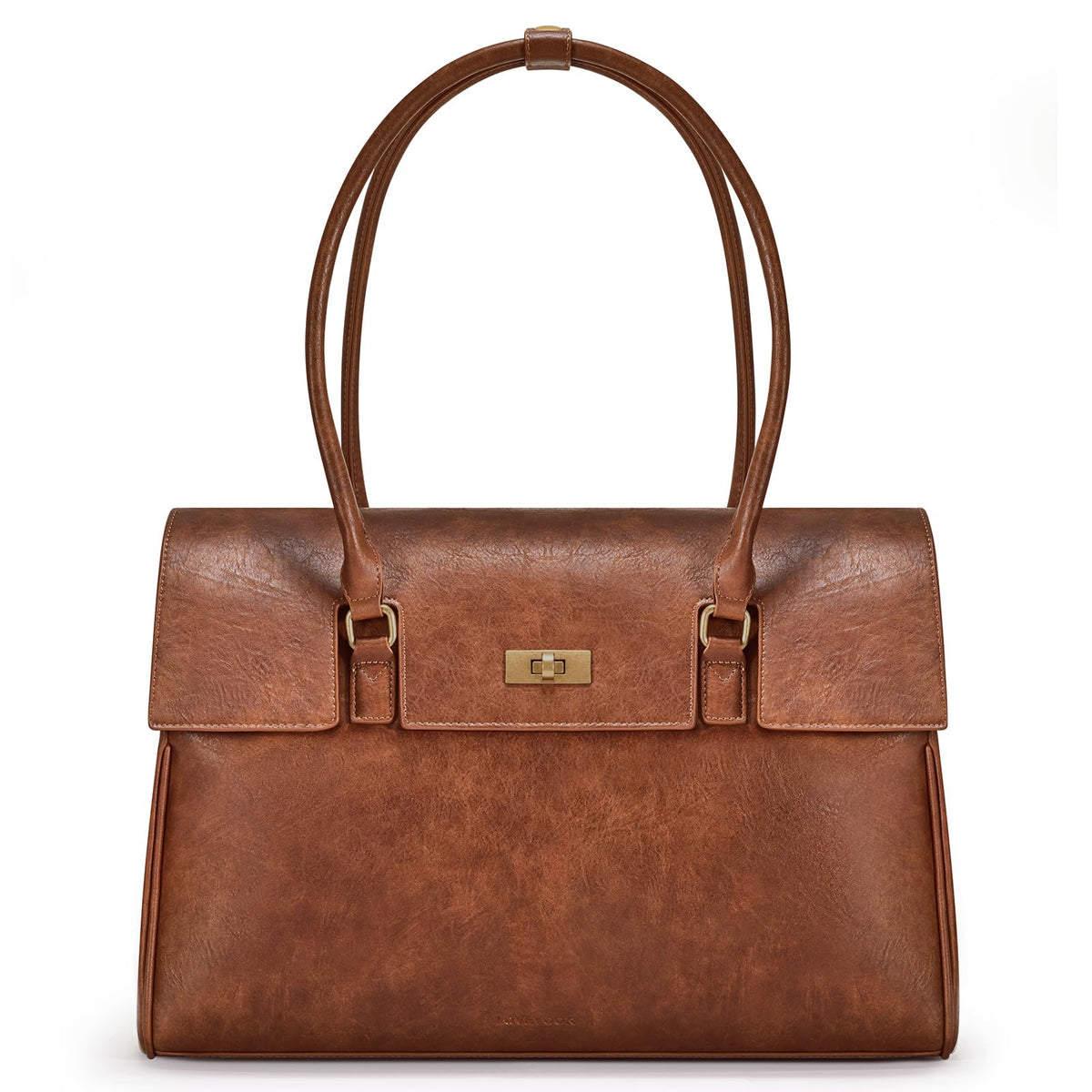 LOVEVOOK Laptop Tote Bag for Women 15.6 Inch Waterproof Leather Computer Bags Business Office Work Briefcase Black