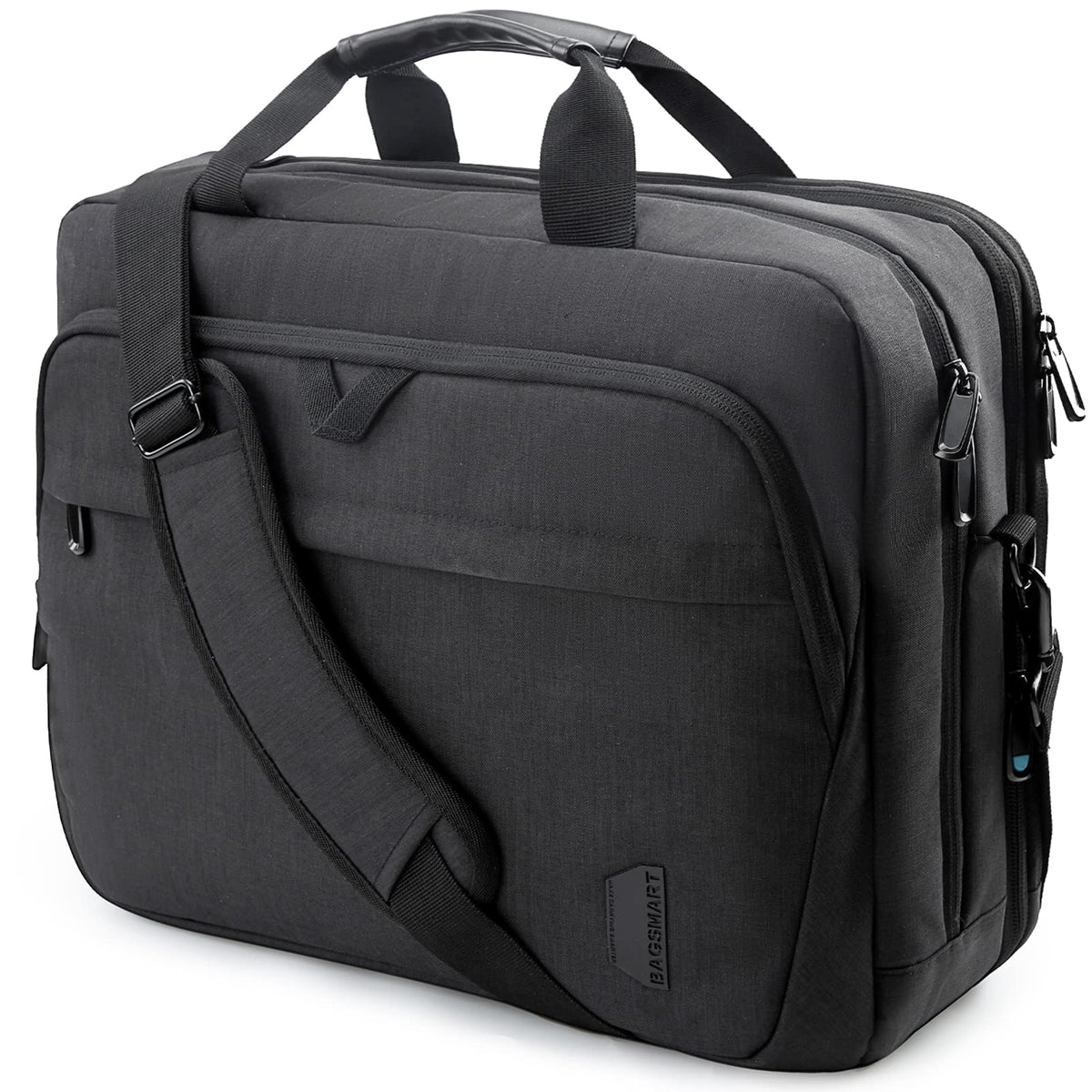 BAGSMART 17.3 Inch Laptop Bag Expandable Computer Bag Briefcase, Black