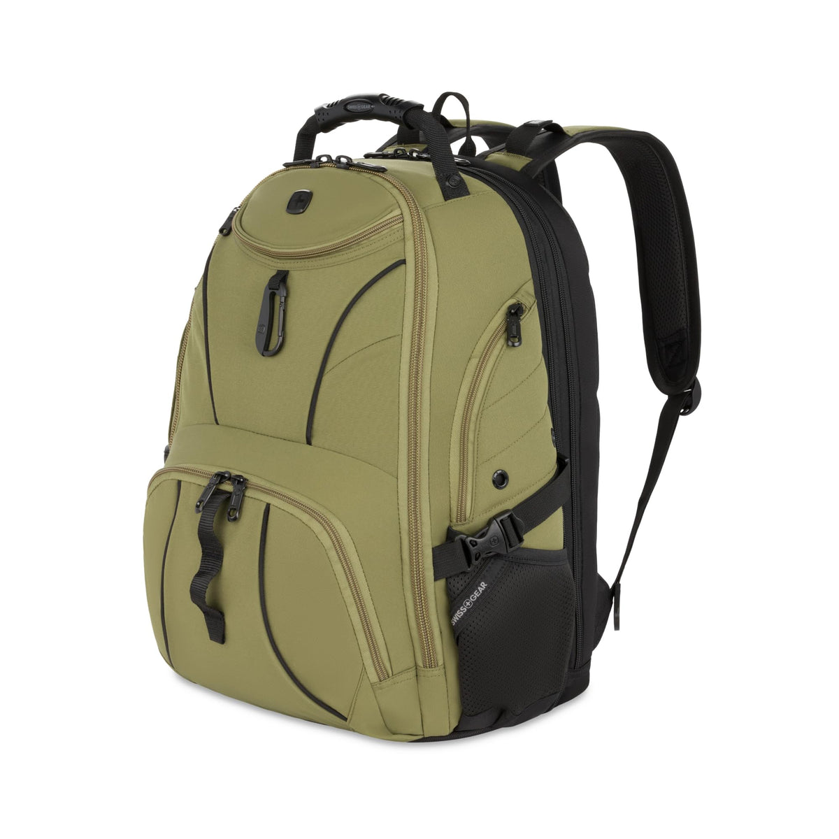 SWISSGEAR 1900 ScanSmart Laptop Backpack, Fits Most 17-Inch Laptops, TSA-Friendly Lay-Flat Design, RFID Protection, and Tablet Pocket, Black, 31L, 18.5-Inch