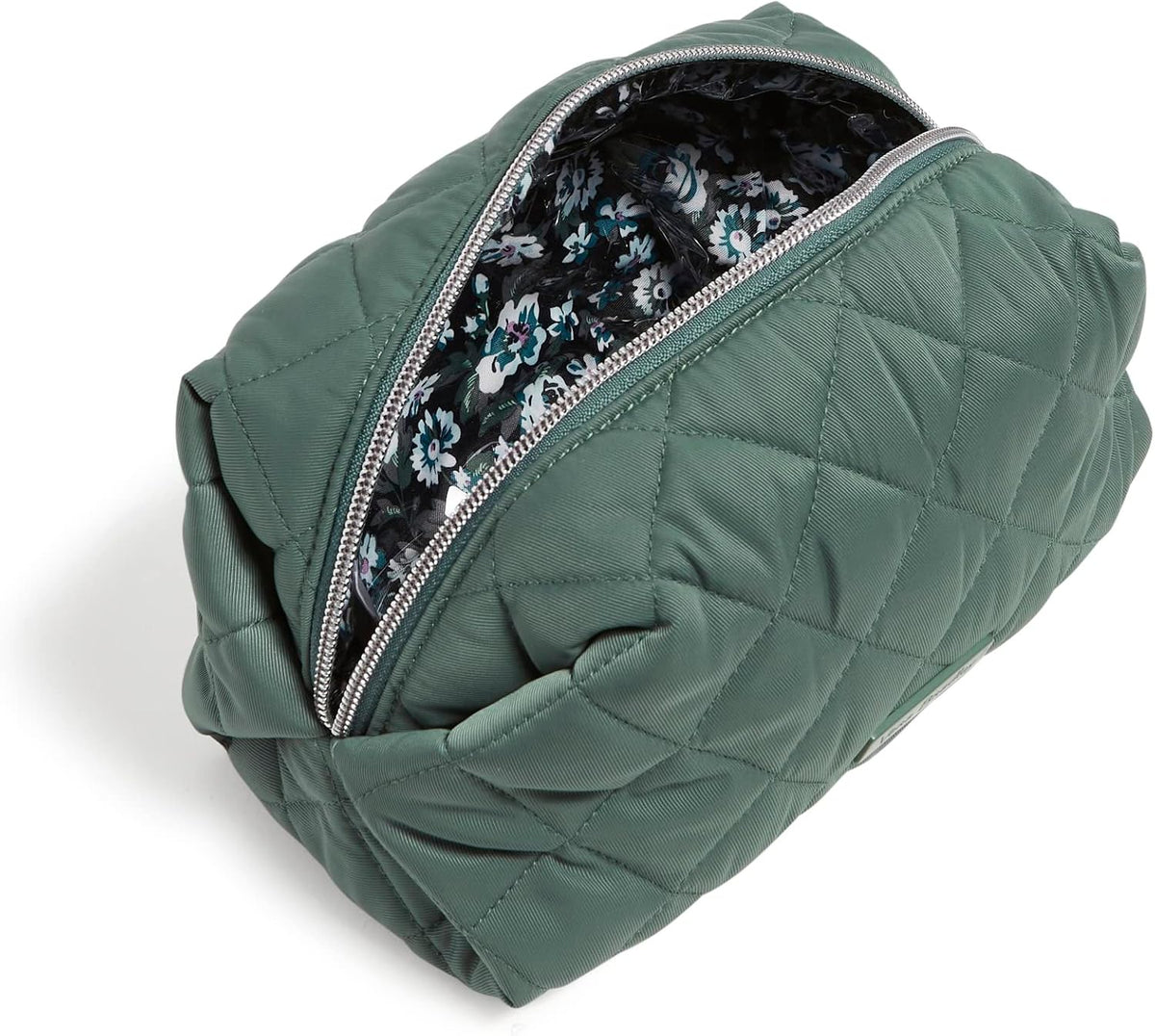 Vera Bradley Women's Performance Twill Medium Cosmetic Makeup Organizer Bag, Olive Leaf, One Size