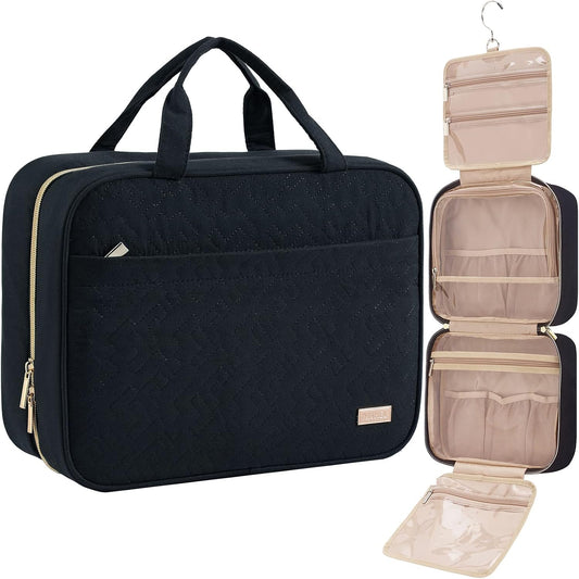 NISHEL Travel Toiletry Bag for women, Portable Hanging makeup Organizer