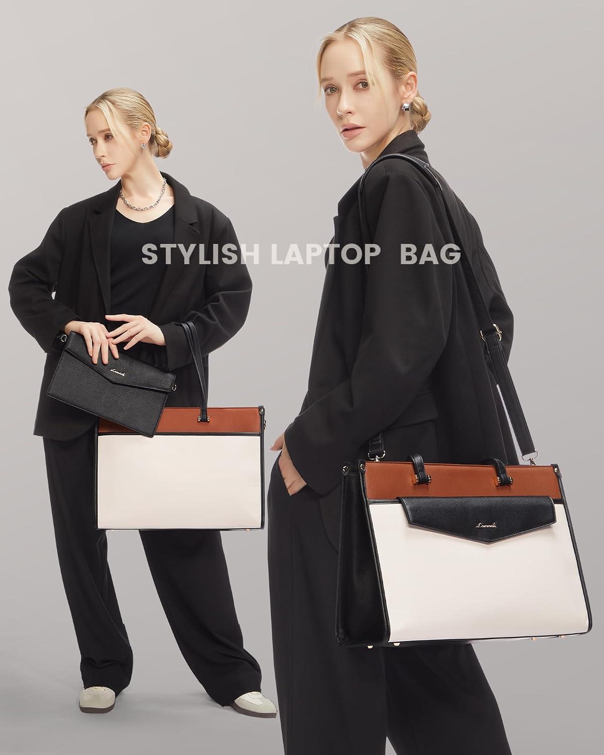 LOVEVOOK Laptop Tote Bag Women 2-in-1 Work Purse Computer Briefcase Handbag