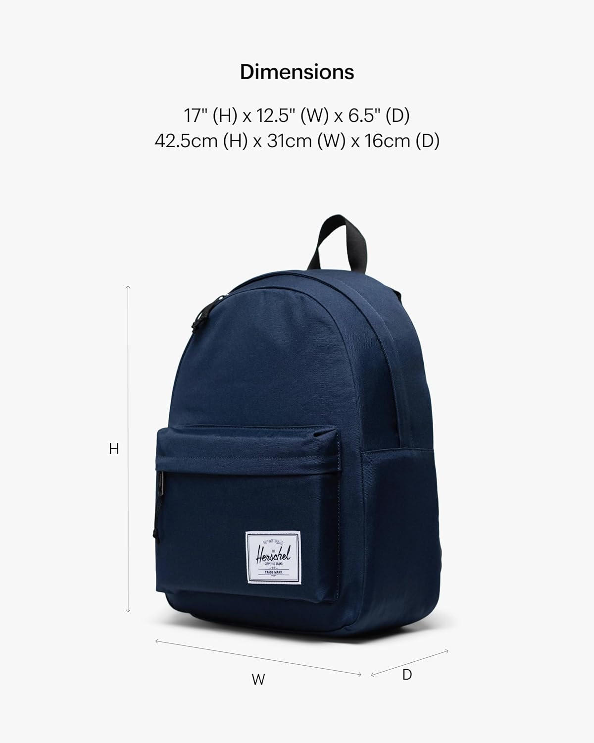 Herschel Classic Backpack, Navy, Mod - 20L