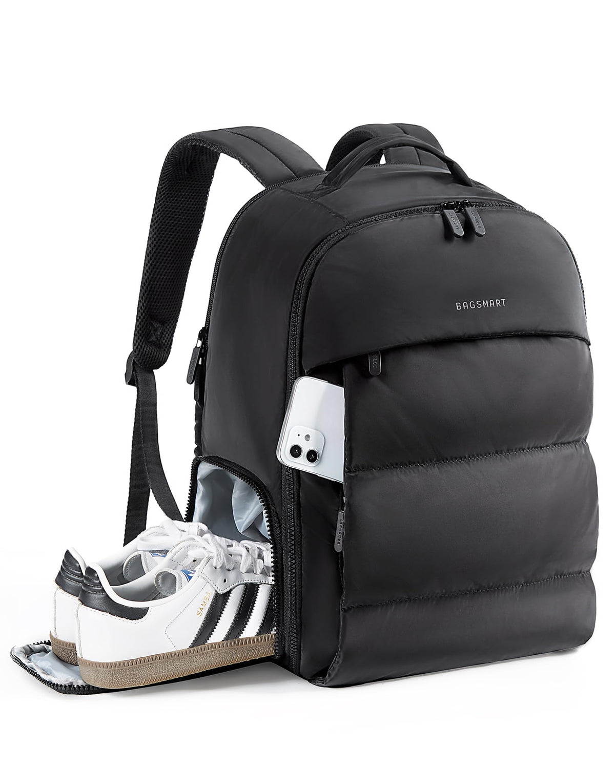 BAGSMART Travel Backpack for Women, Gym Backpack with Shoe Compartment