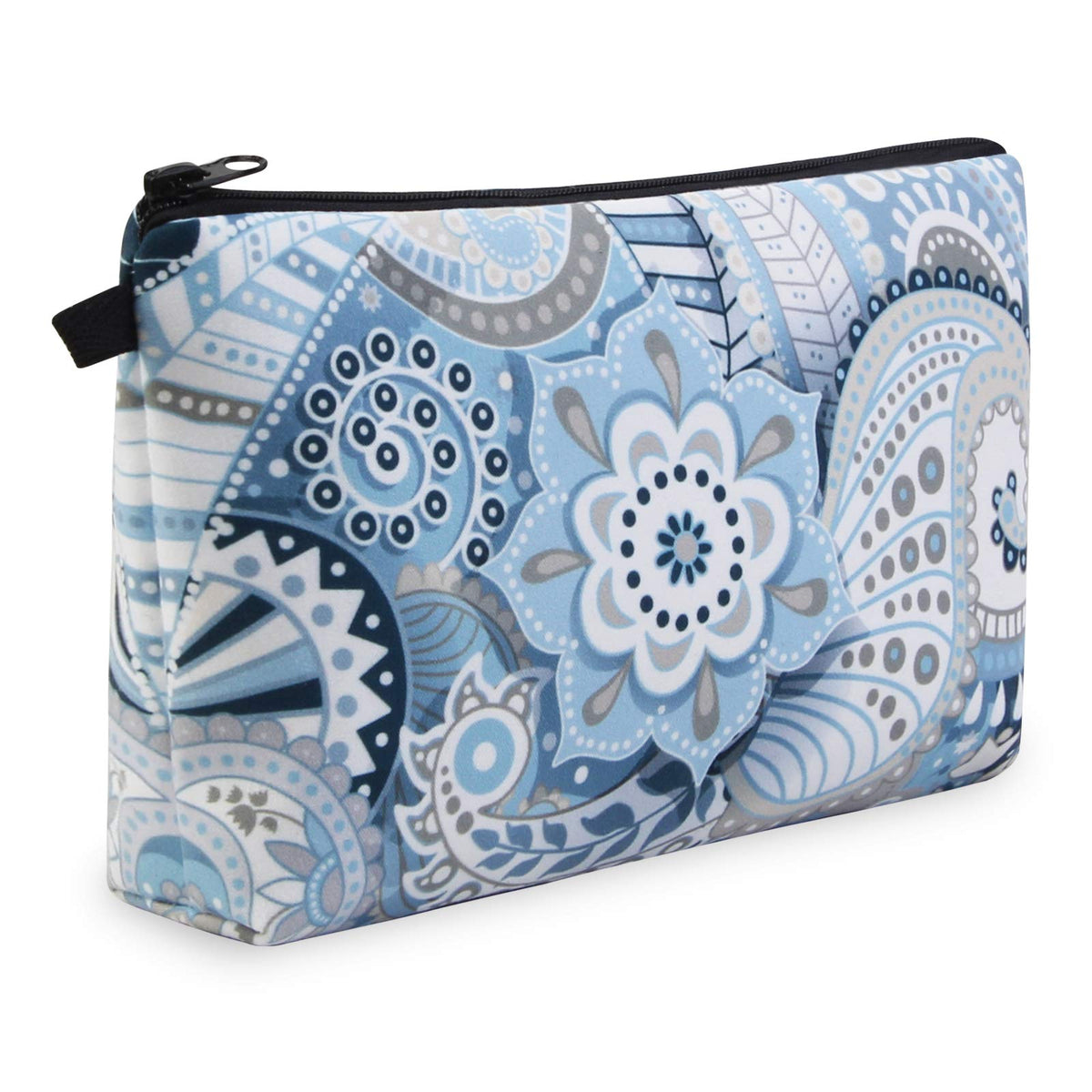 MAGEFY Makeup Bag 6 Styles Portable Travel Cosmetic Bag for Women Flower Patterns Zipper Pouch Sloth Gifts Makeup Pouch with Black Zipper (6 packs)