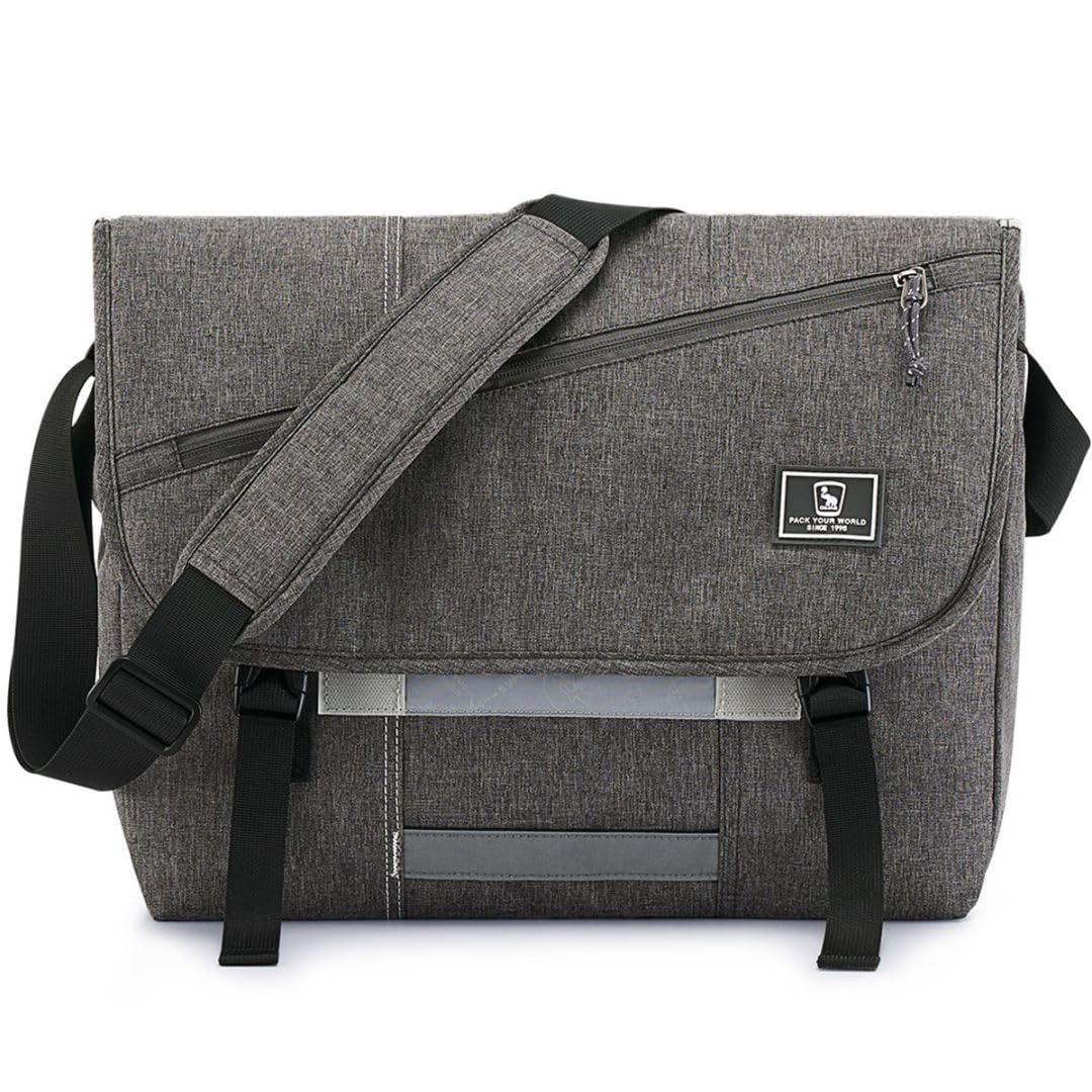 OIWAS Messenger Bag for Women, 17 Inch Laptop Crossbody Bags Men Casual Satchel Shoulder Bag College Travel Office Briefcase